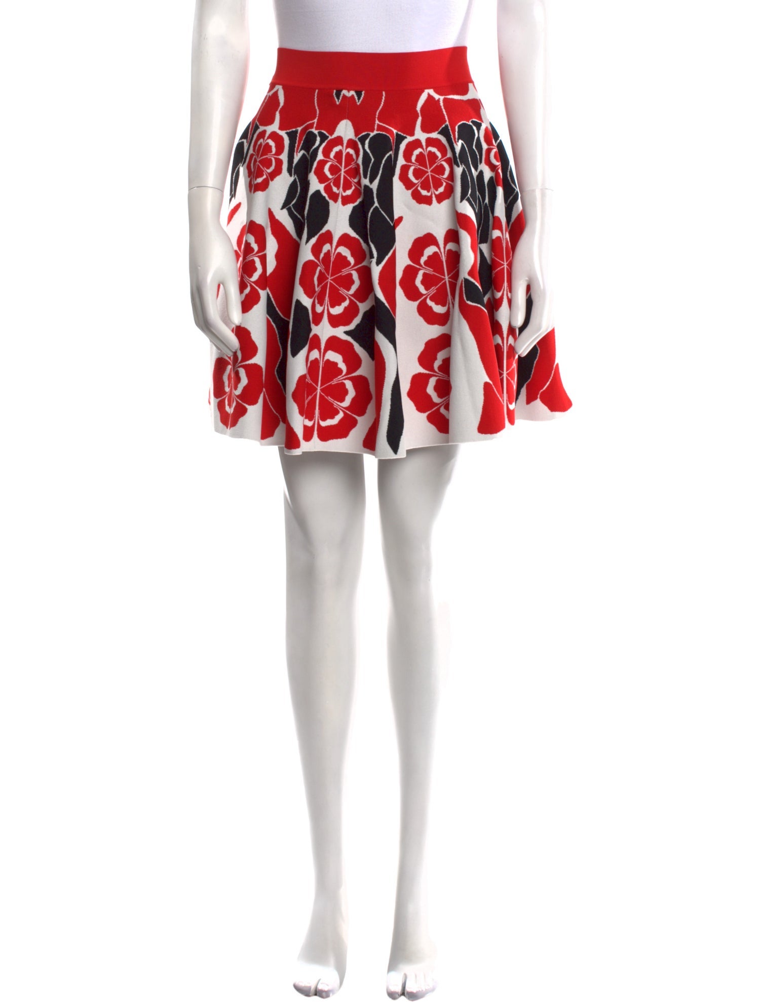 Alexander McQueen Floral Print Mini Skirt