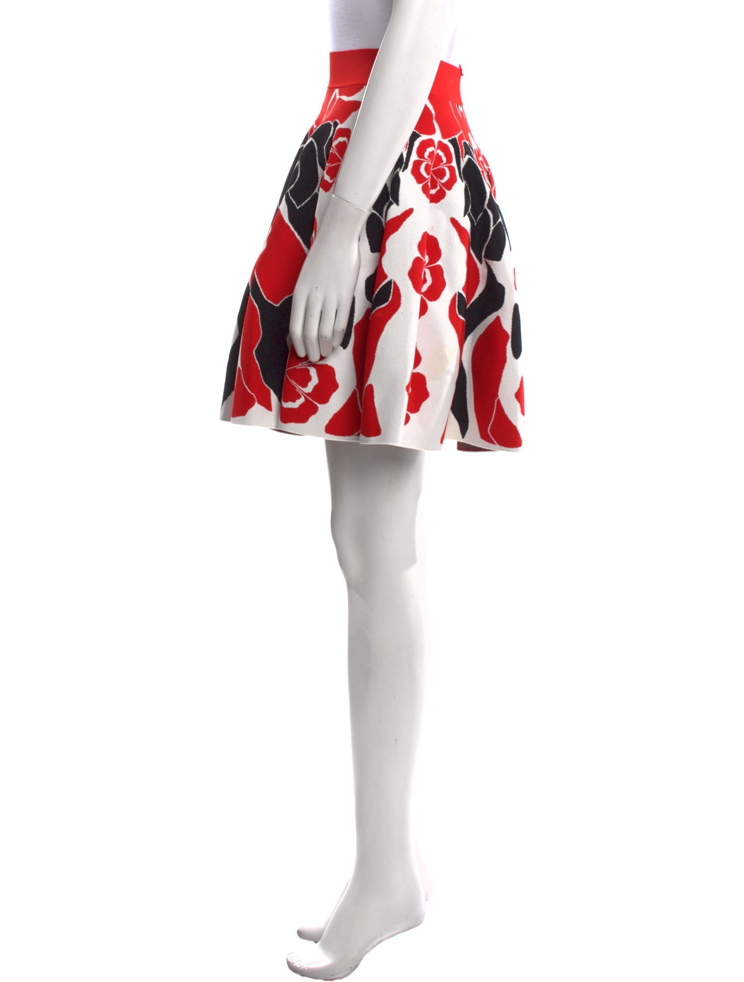 Alexander McQueen Floral Print Mini Skirt