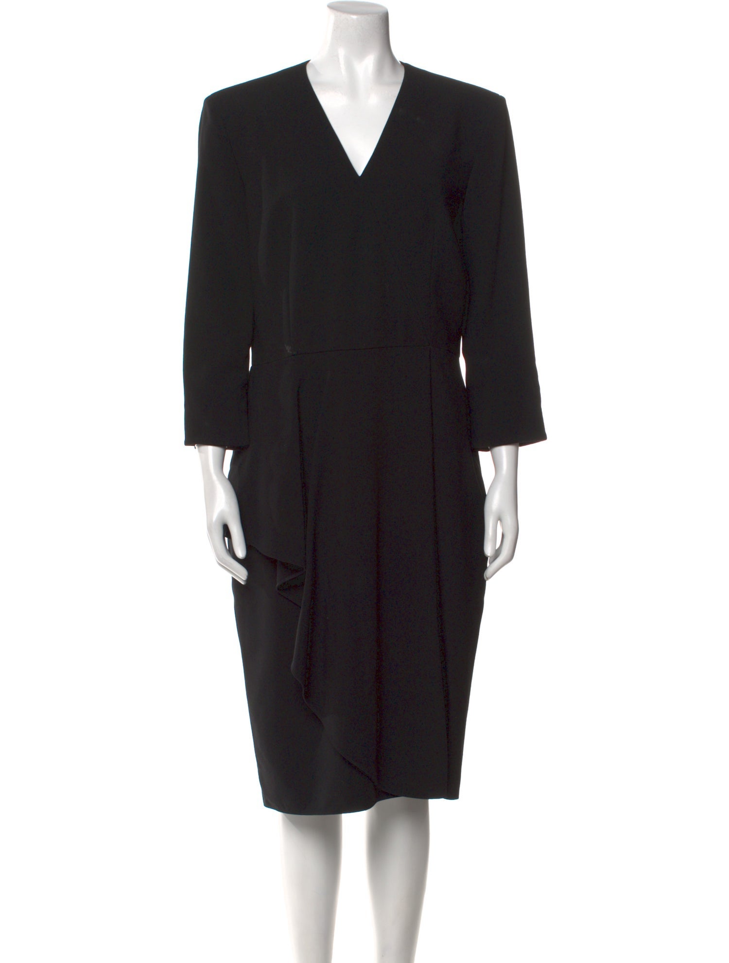 Alexander McQueen V-Neck Midi Length Dress