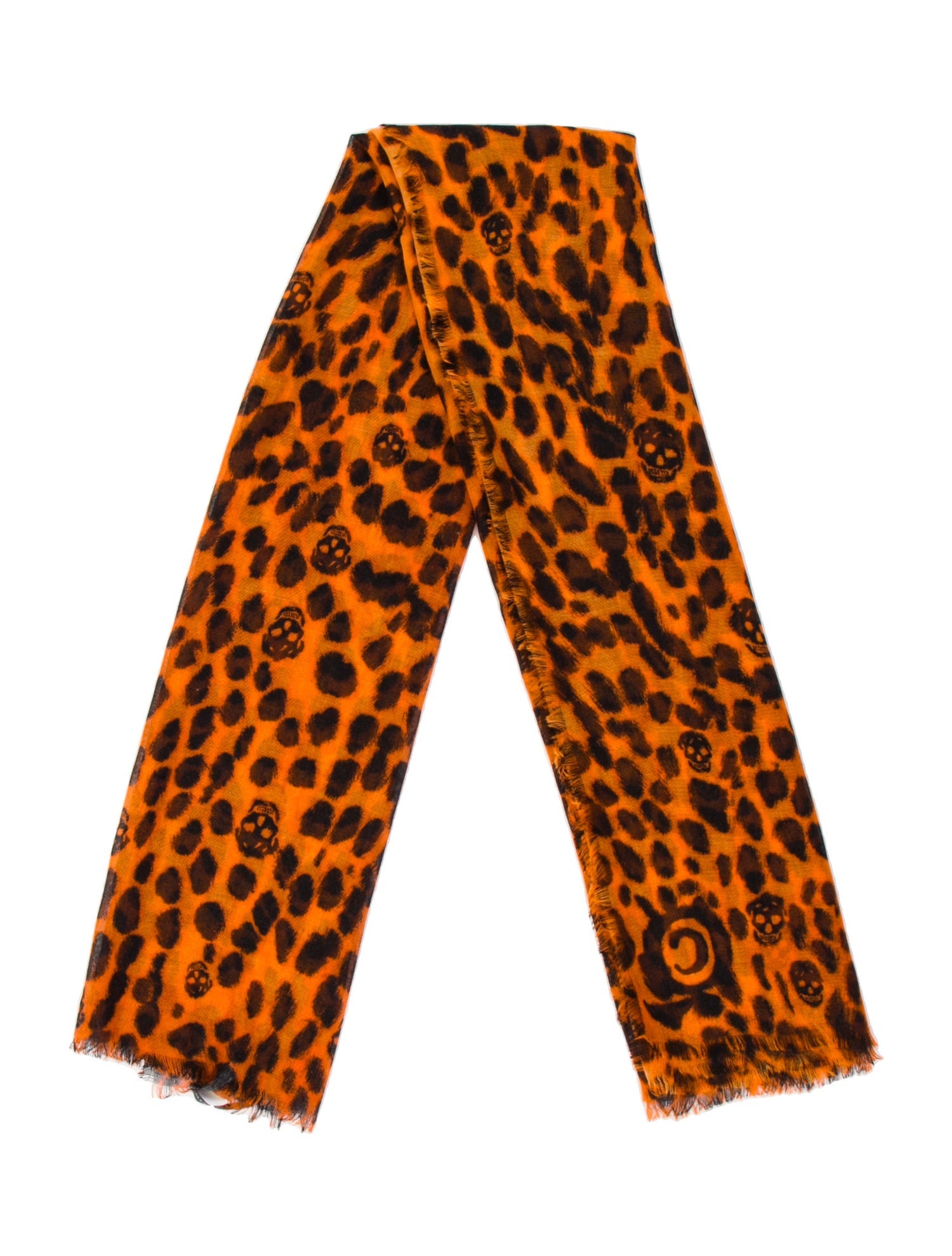 Alexander McQueen Silk Animal Print Scarf