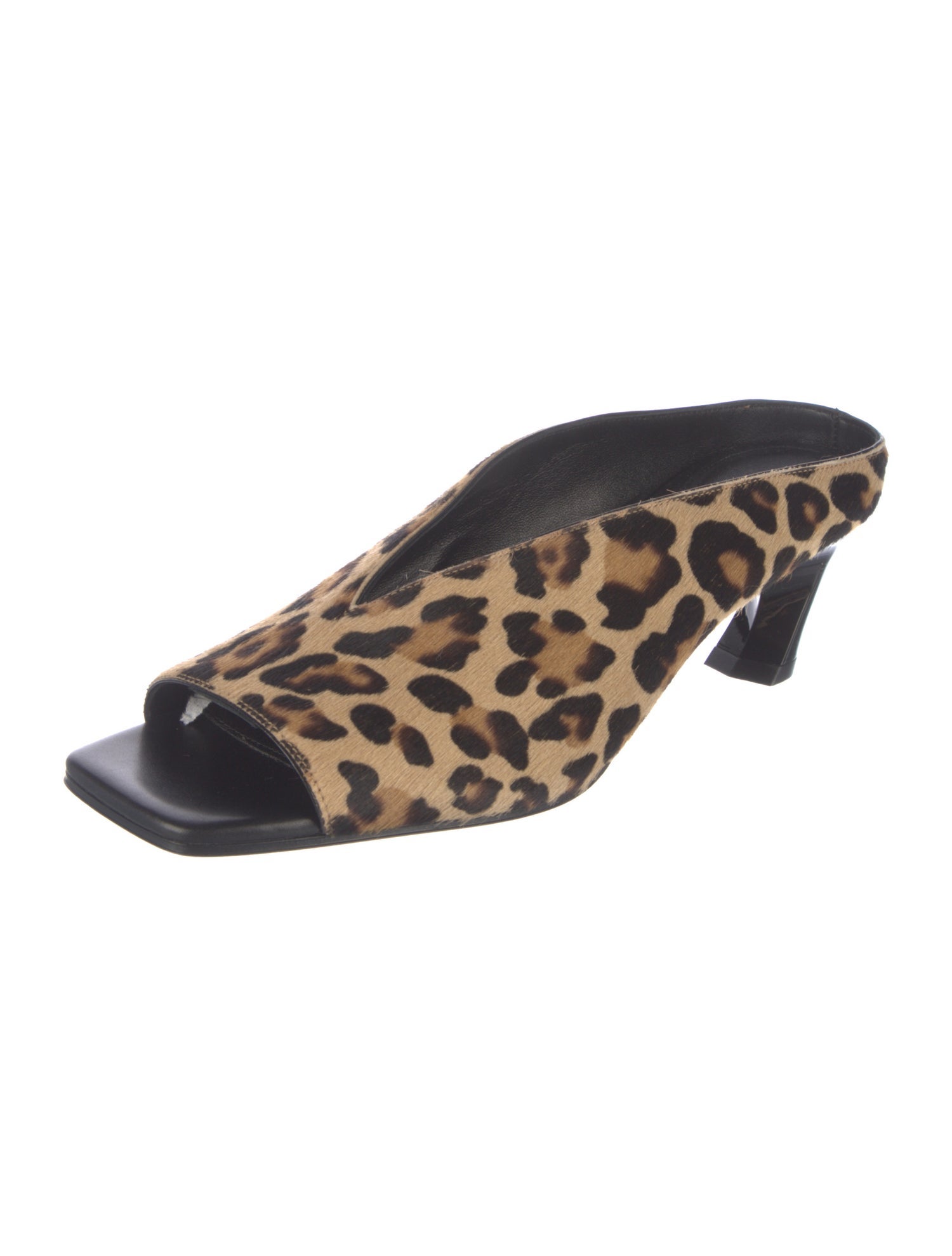 Alexander McQueen Ponyhair Animal Print Mules
