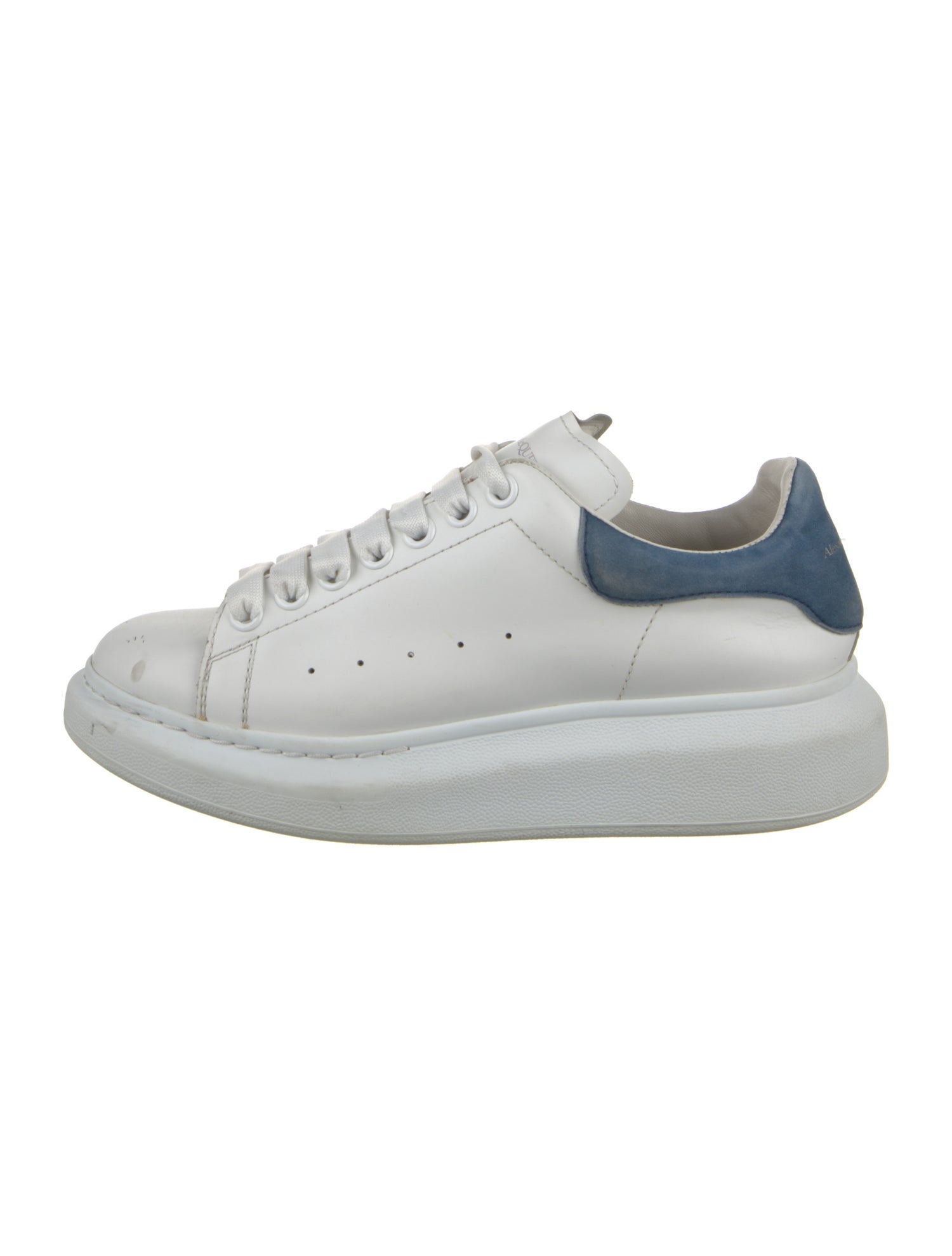 Alexander McQueen Leather Colorblock Pattern Sneakers