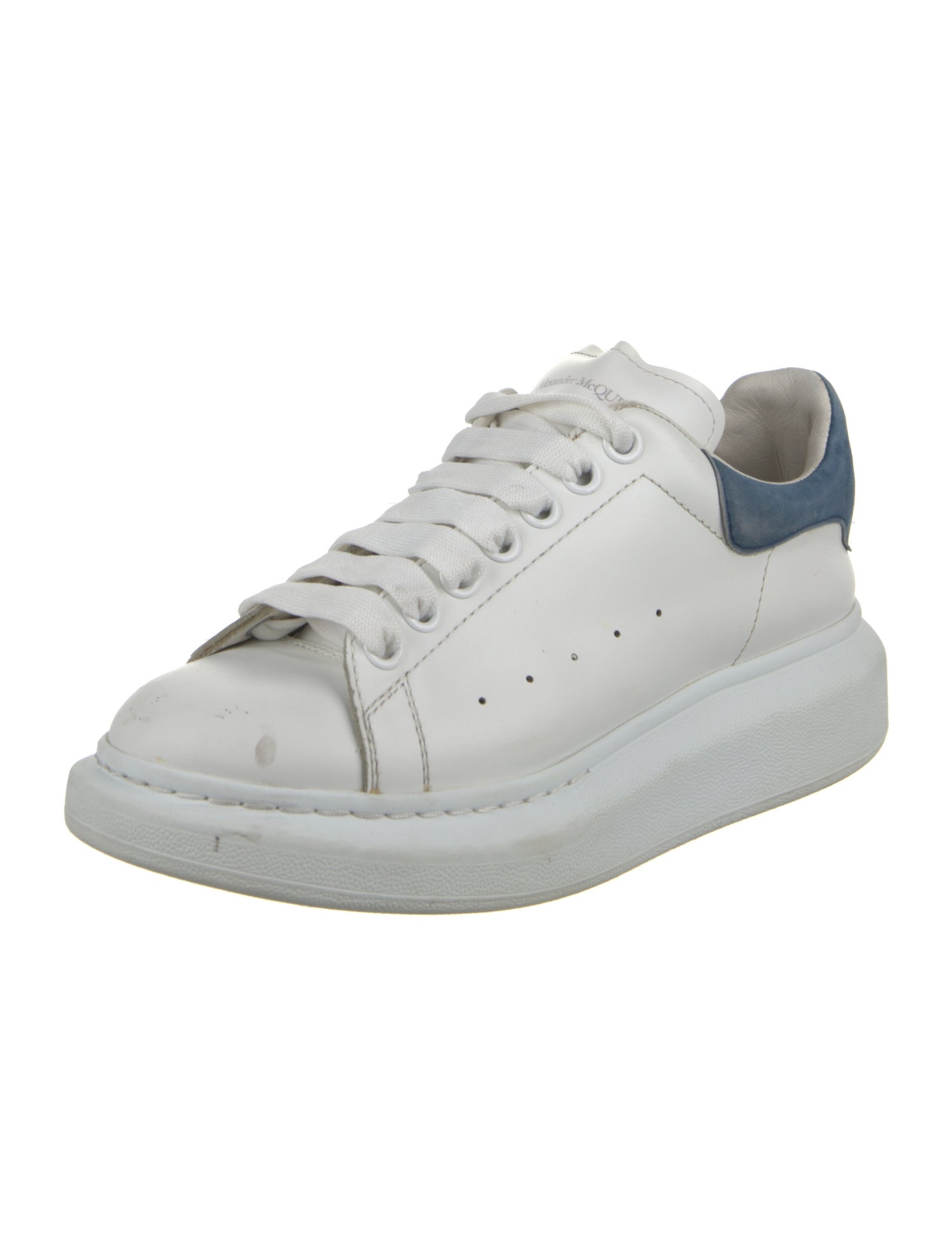 Alexander McQueen Leather Colorblock Pattern Sneakers