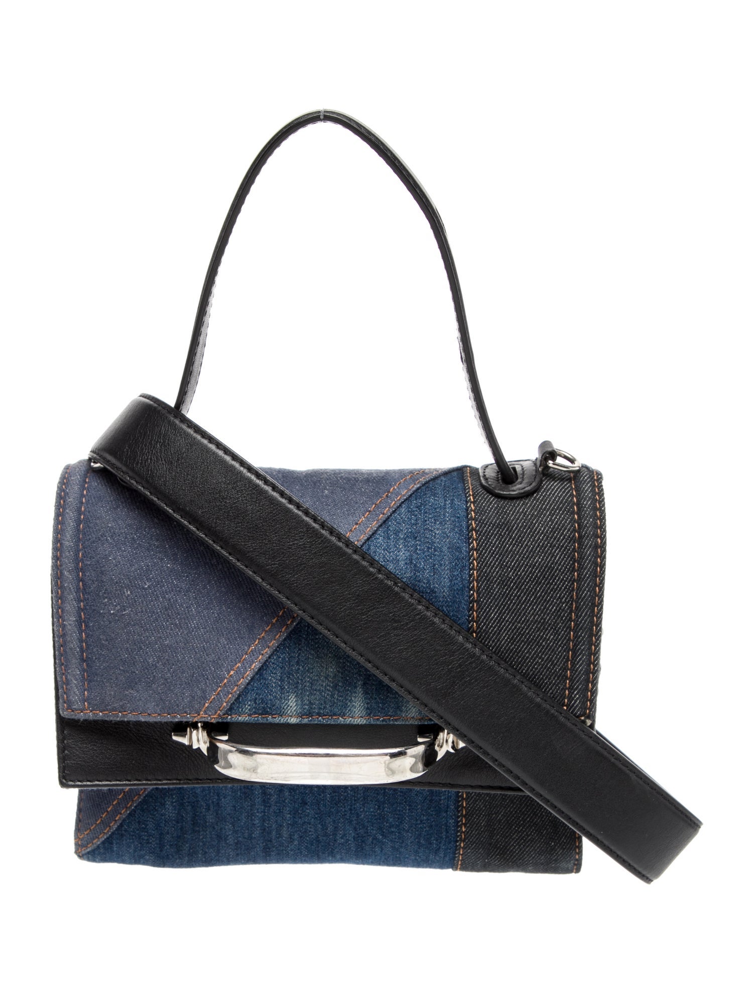 Alexander McQueen Denim Top Handle Bag