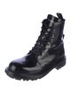 Alexander McQueen Patent Leather Combat Boots