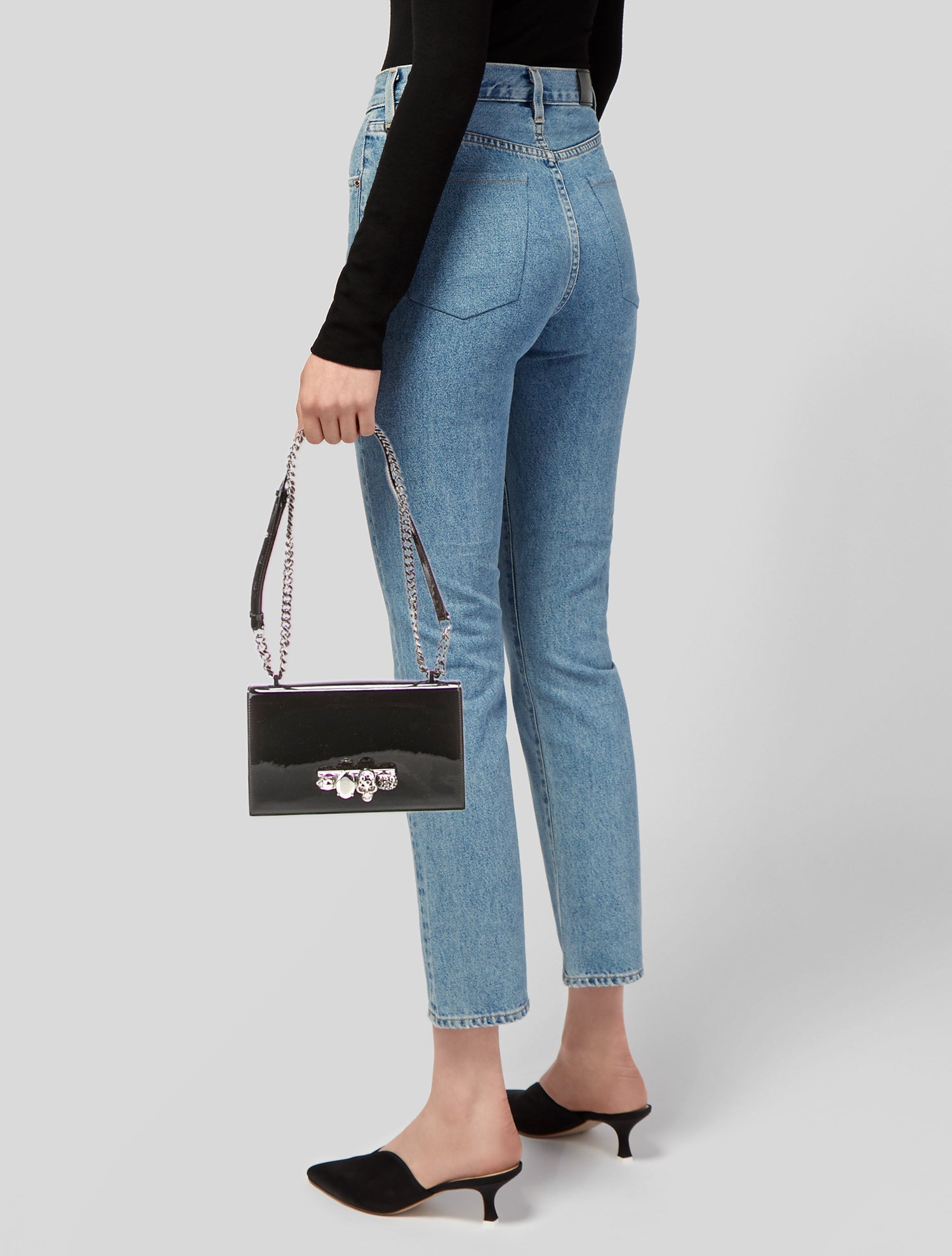 Alexander McQueen Patent Leather Shoulder Bag