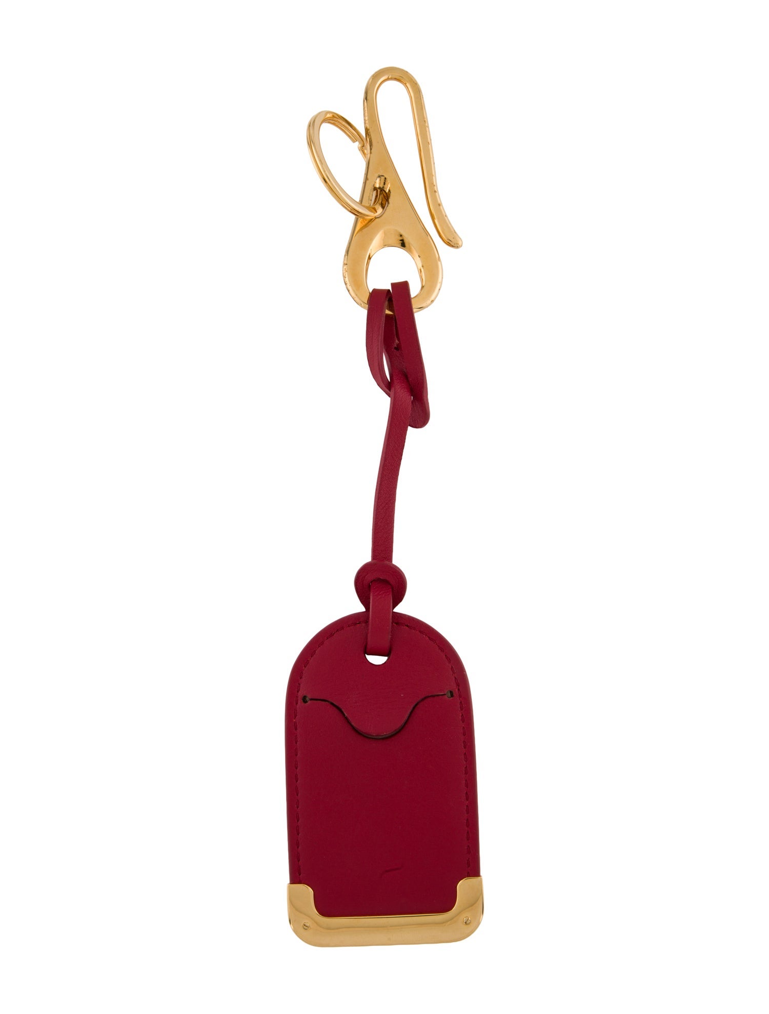 Alexander McQueen Red Pattern Printed Leather Key Chain