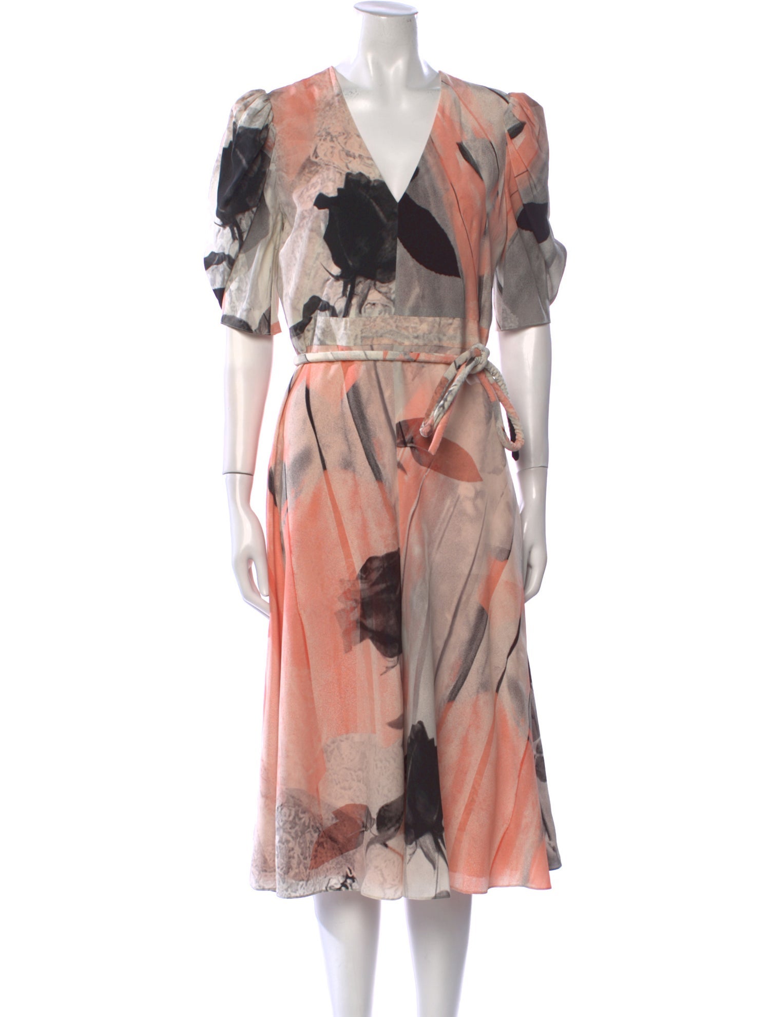 Alexander McQueen Silk Midi Length Dress