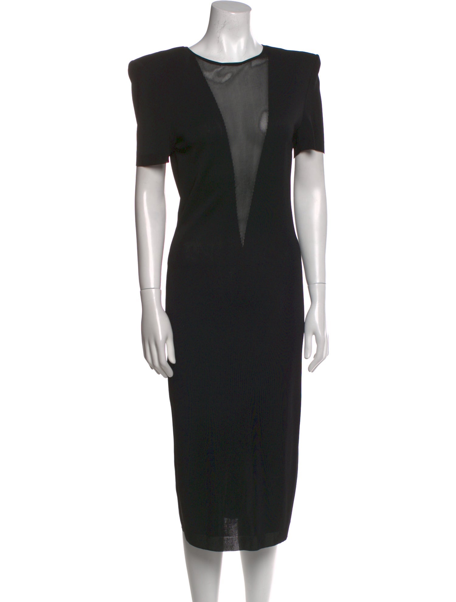 Alexander McQueen Crew Neck Midi Length Dress