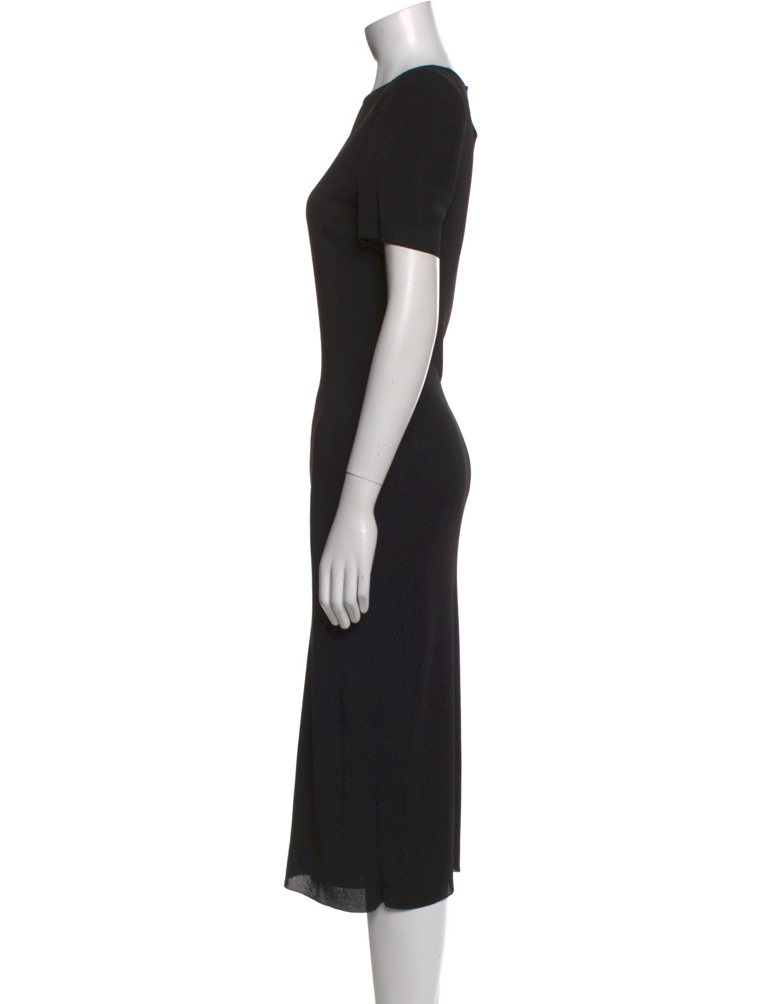 Alexander McQueen Crew Neck Midi Length Dress