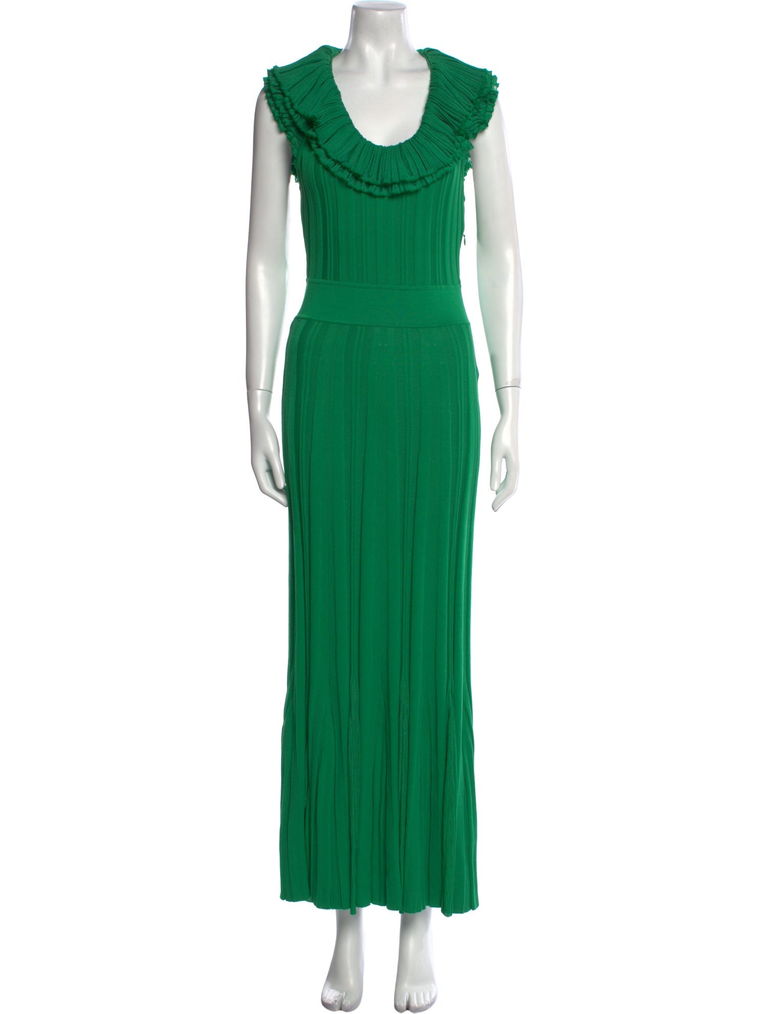 Alexander McQueen Scoop Neck Long Dress
