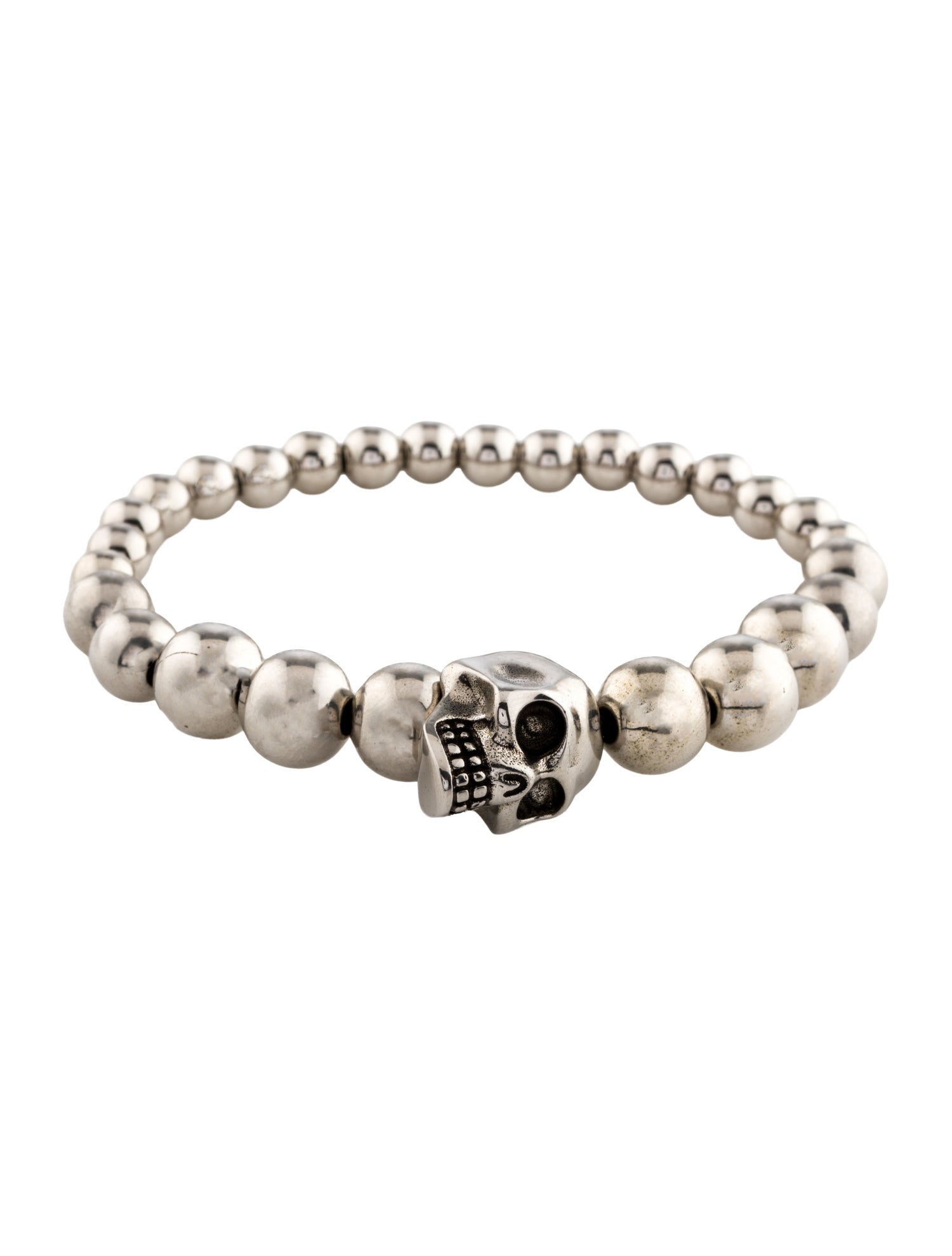 Alexander McQueen Skull Stretch Bead Bracelet