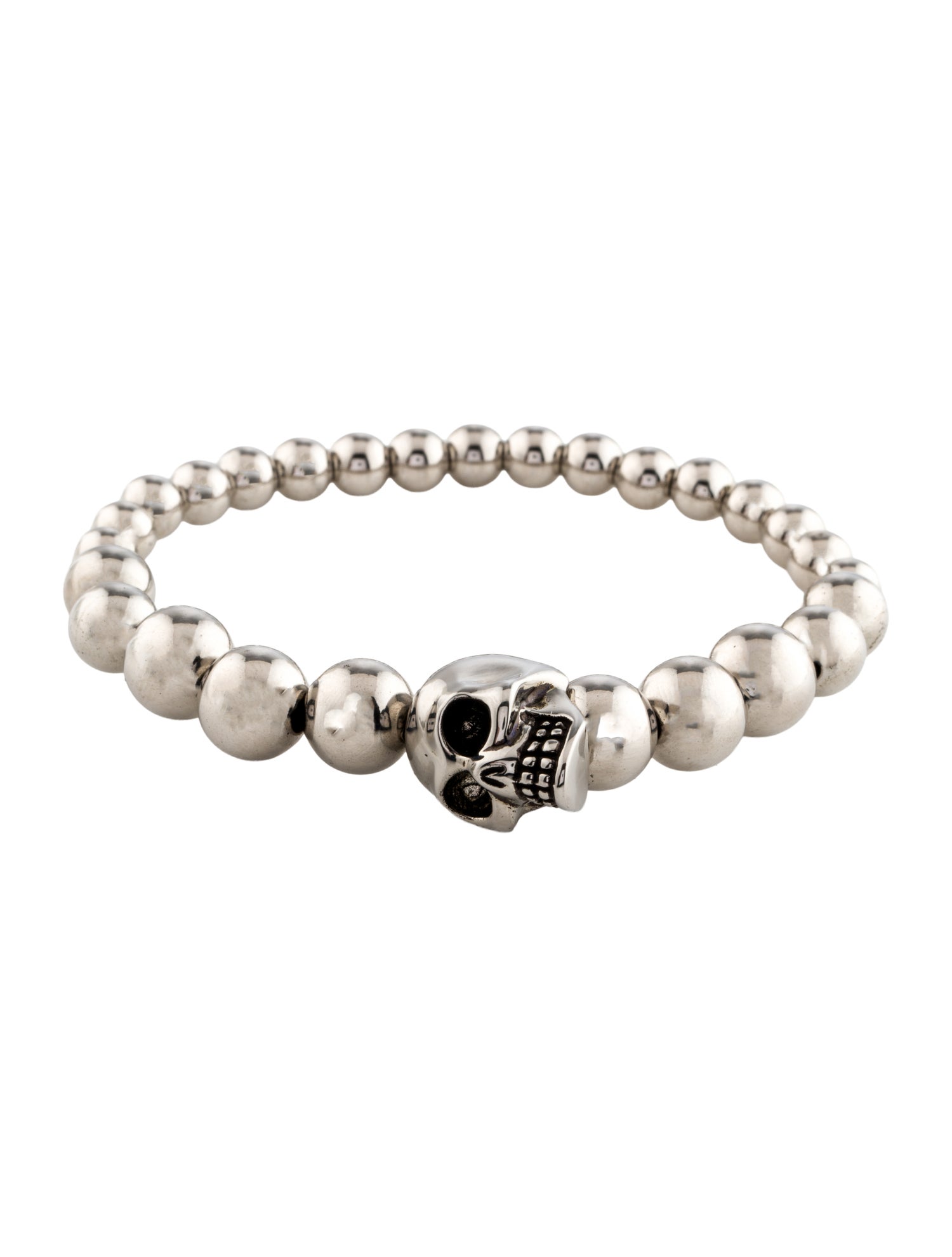 Alexander McQueen Skull Stretch Bead Bracelet