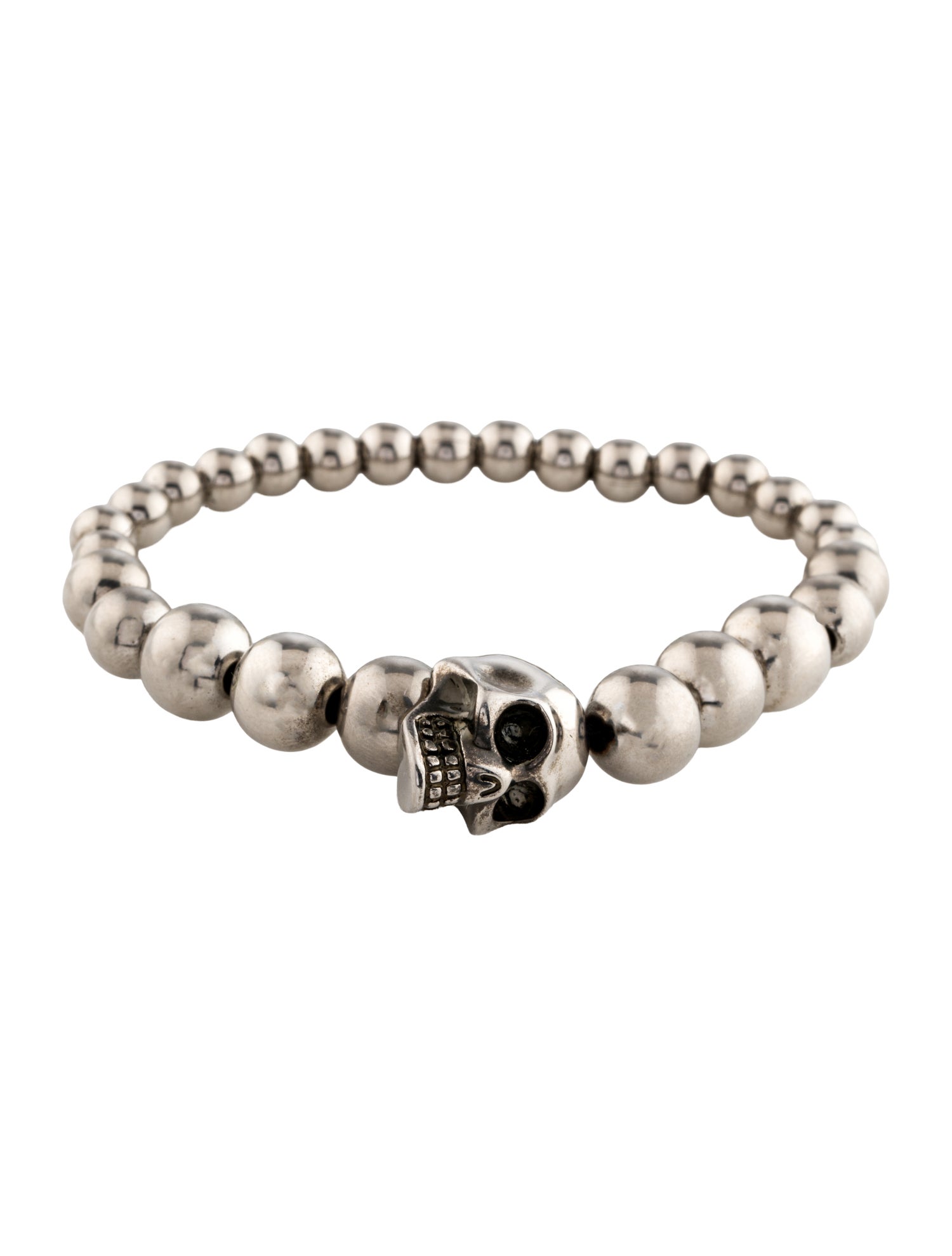 Alexander McQueen Skull Stretch Bead Bracelet