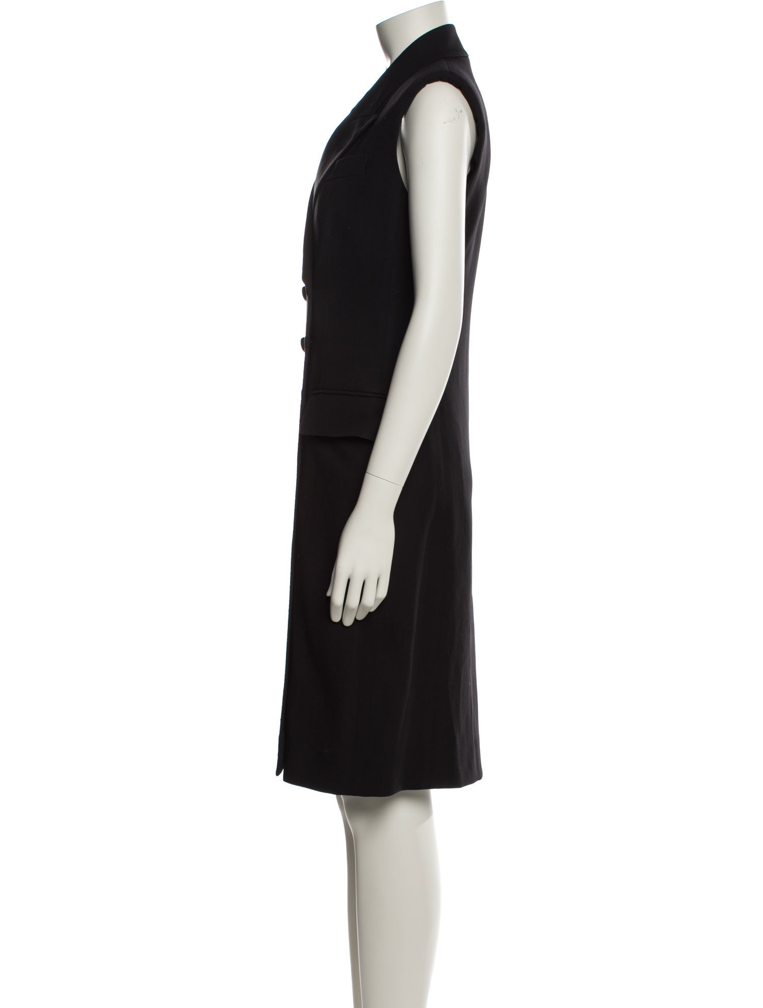 Alexander McQueen Virgin Wool Midi Length Dress