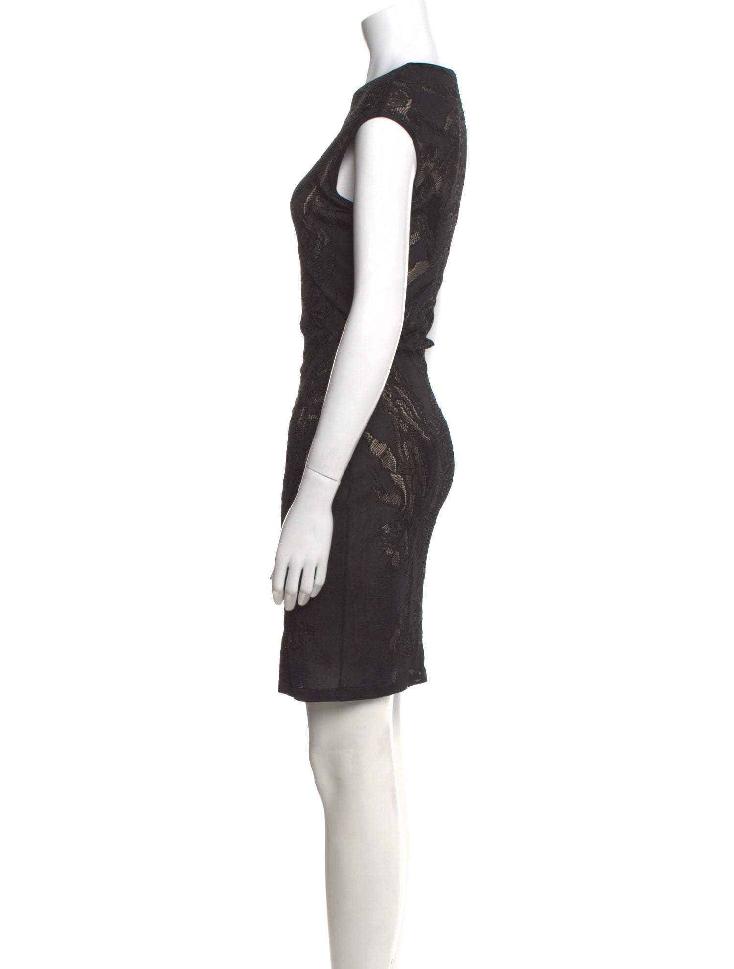 Alexander McQueen Lace Pattern Mini Dress