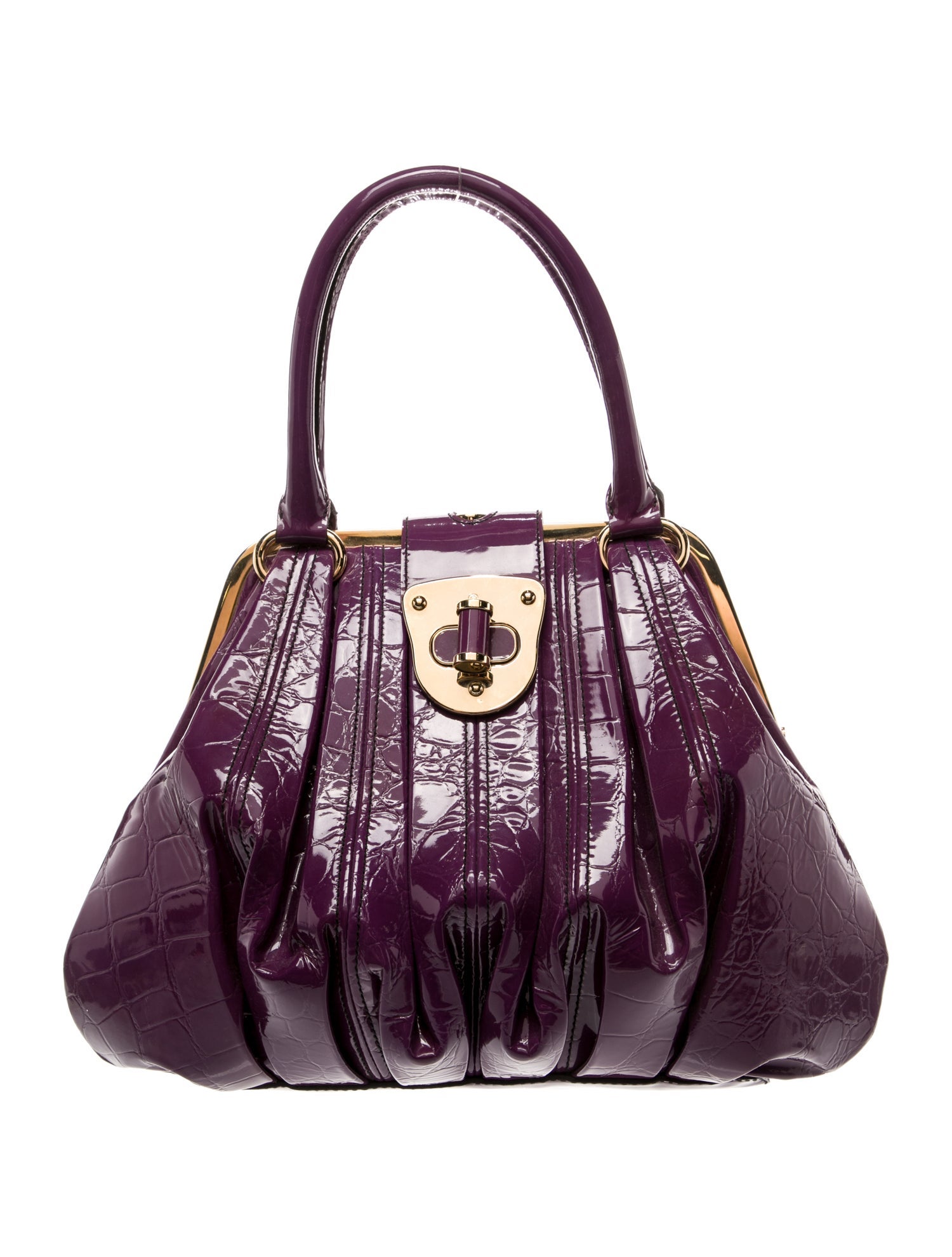 Alexander McQueen Patent Leather Top Handle Bag