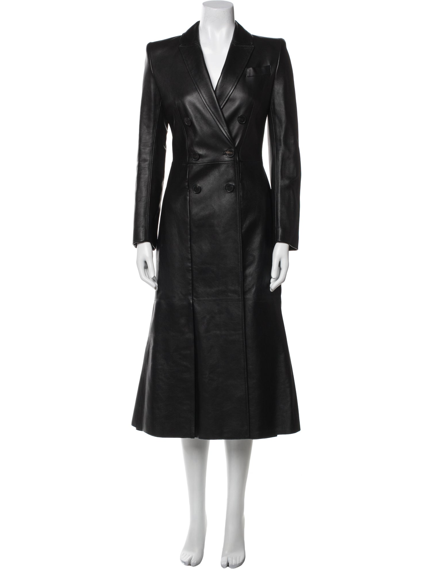 Alexander McQueen Lamb Leather Trench Coat