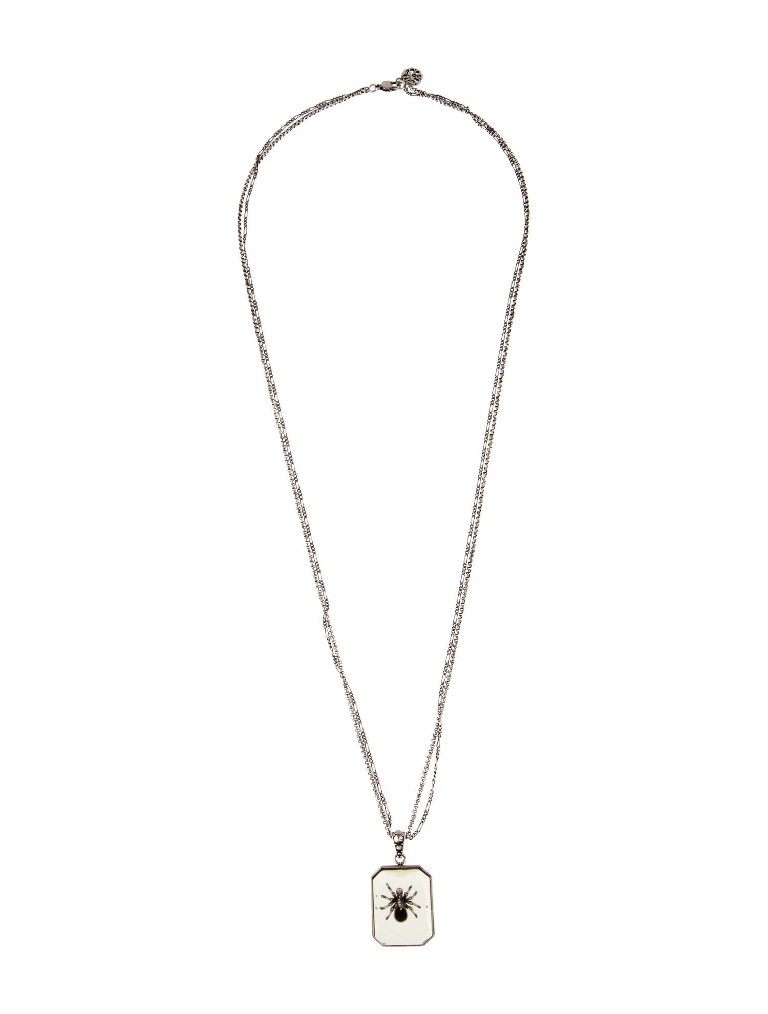 Alexander McQueen Resin & Crystal Spider Double Strand Pendant Necklace