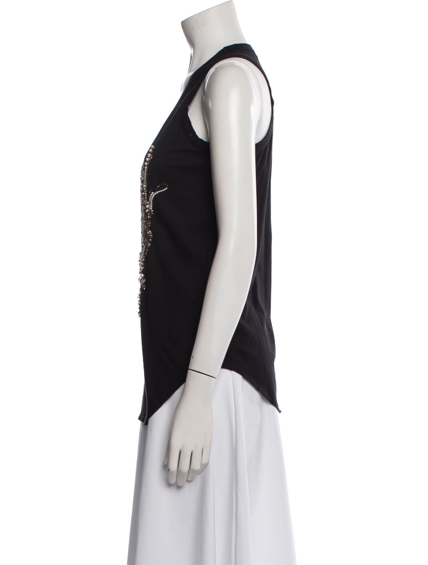 Alexander McQueen Printed Scoop Neck Top