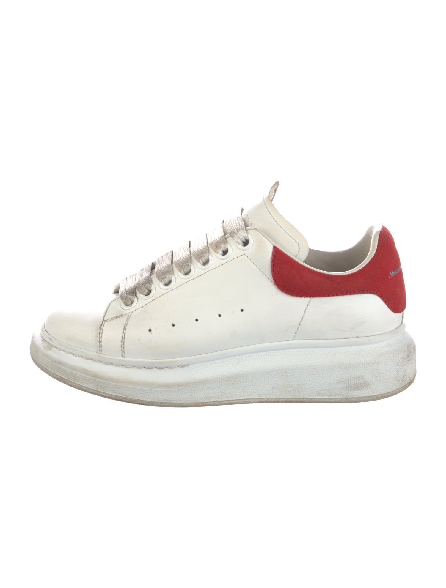 Alexander McQueen Leather Colorblock Pattern Sneakers