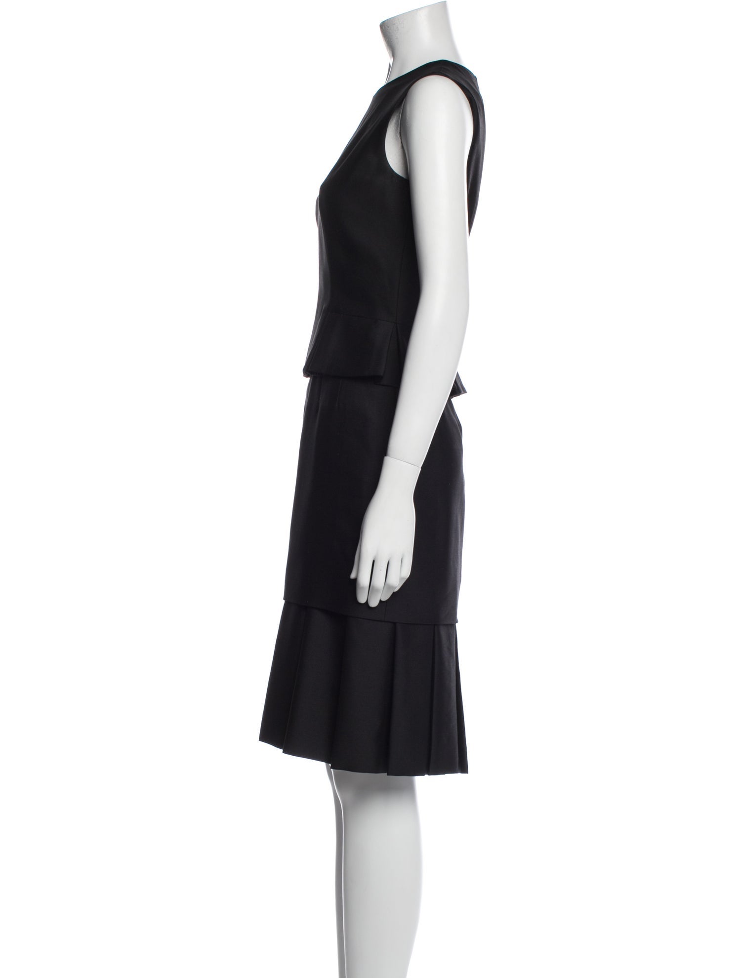 Alexander McQueen Virgin Wool Knee-Length Dress