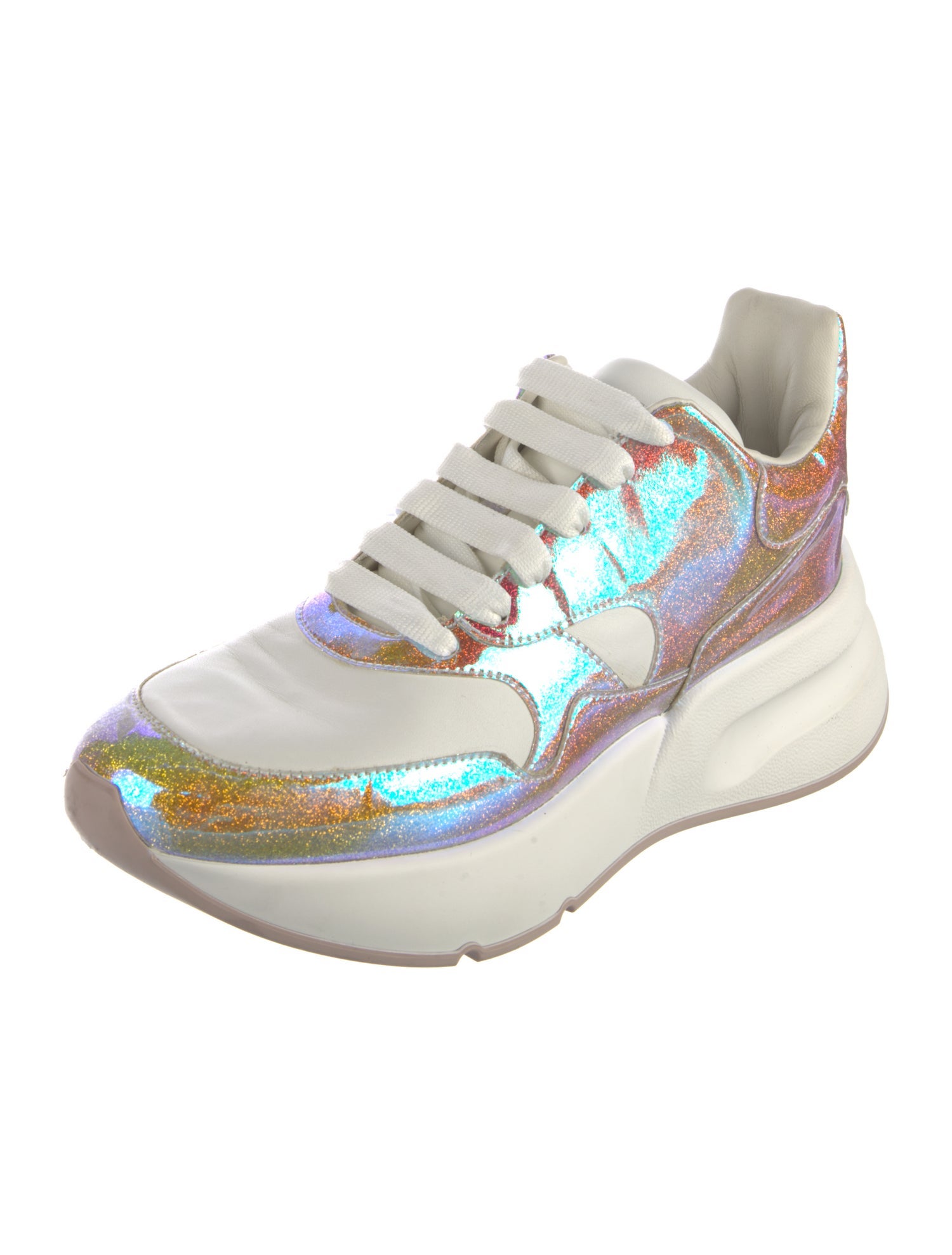 Alexander McQueen Leather Printed Sneakers