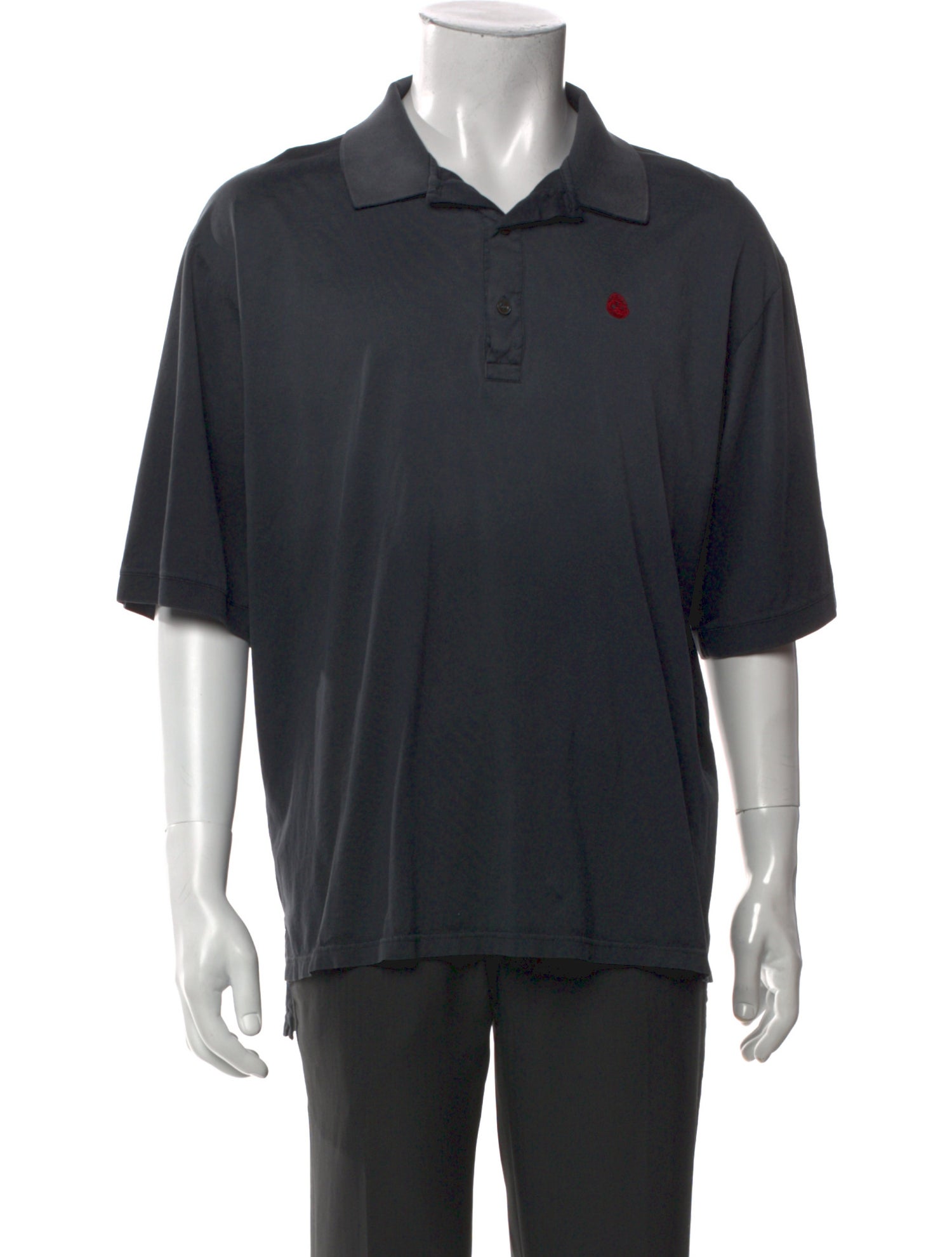 Alexander McQueen V-Neck Short Sleeve Polo Shirt