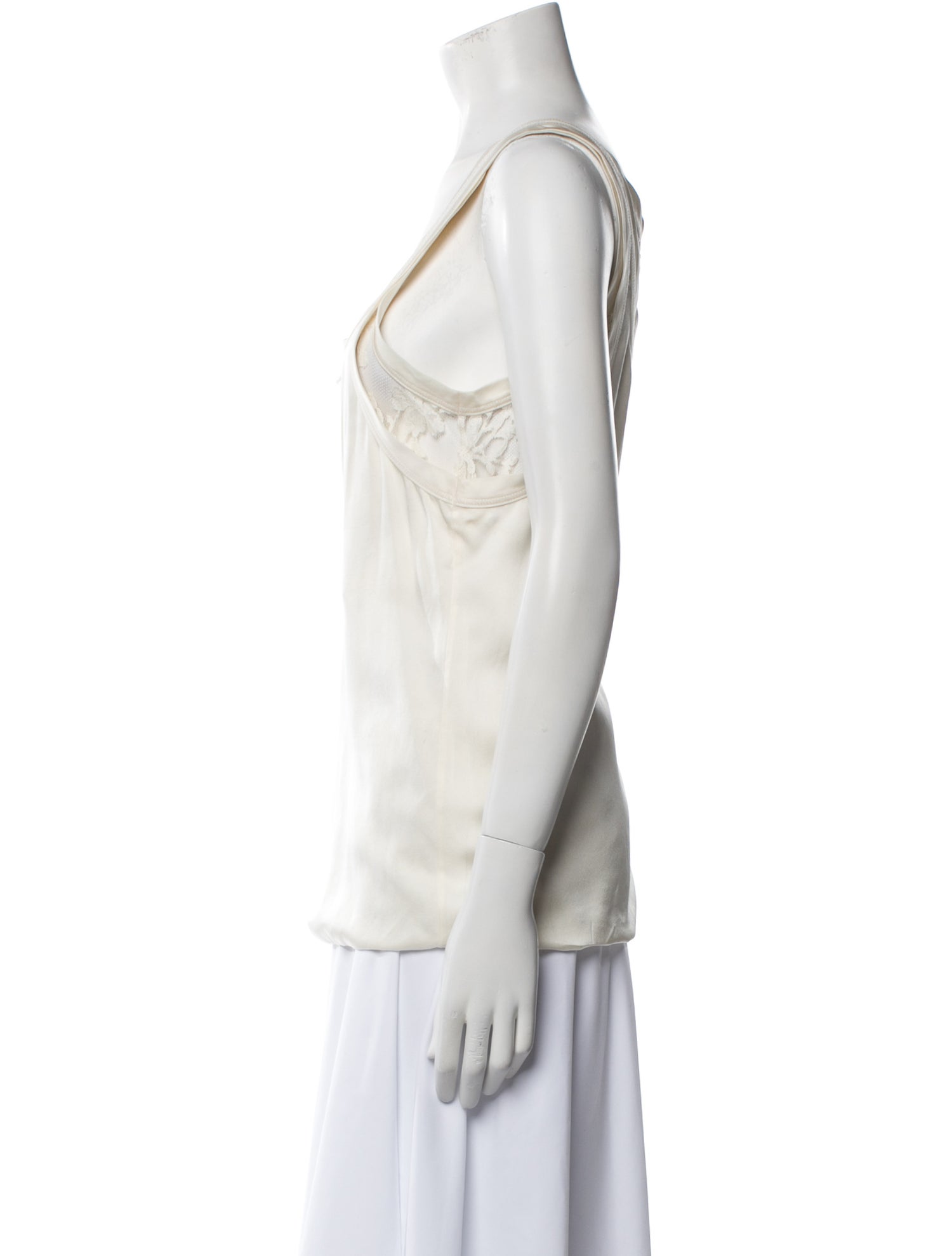 Alexander McQueen Silk Scoop Neck Blouse