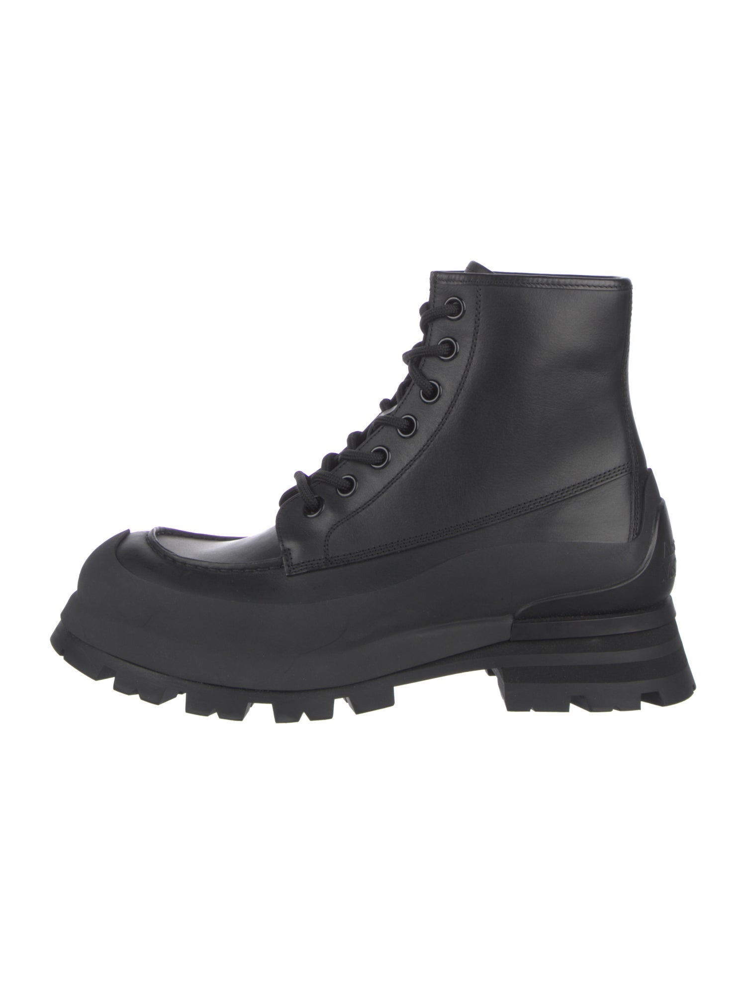 Alexander McQueen Leather Combat Boots