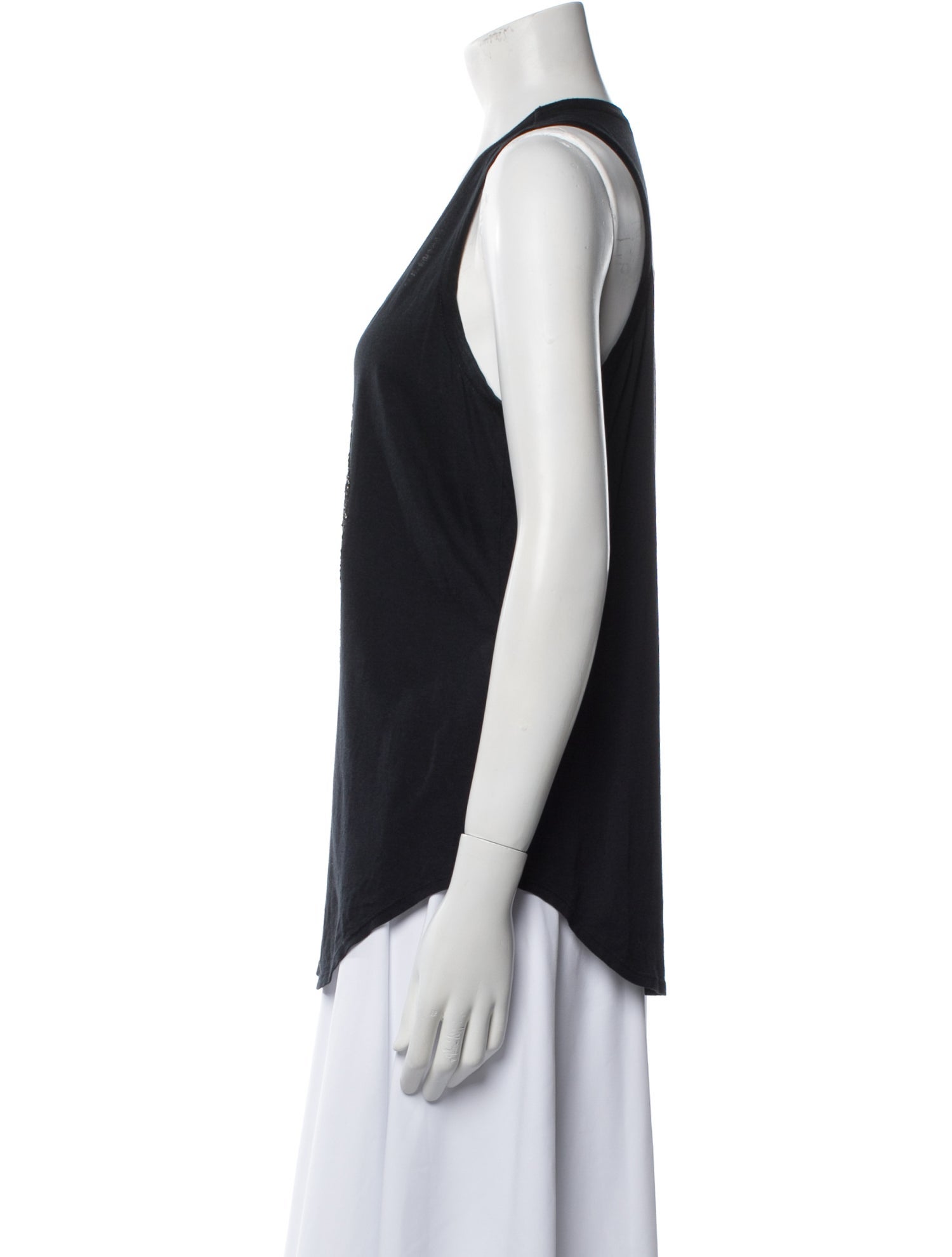 Alexander McQueen Graphic Print Scoop Neck Top