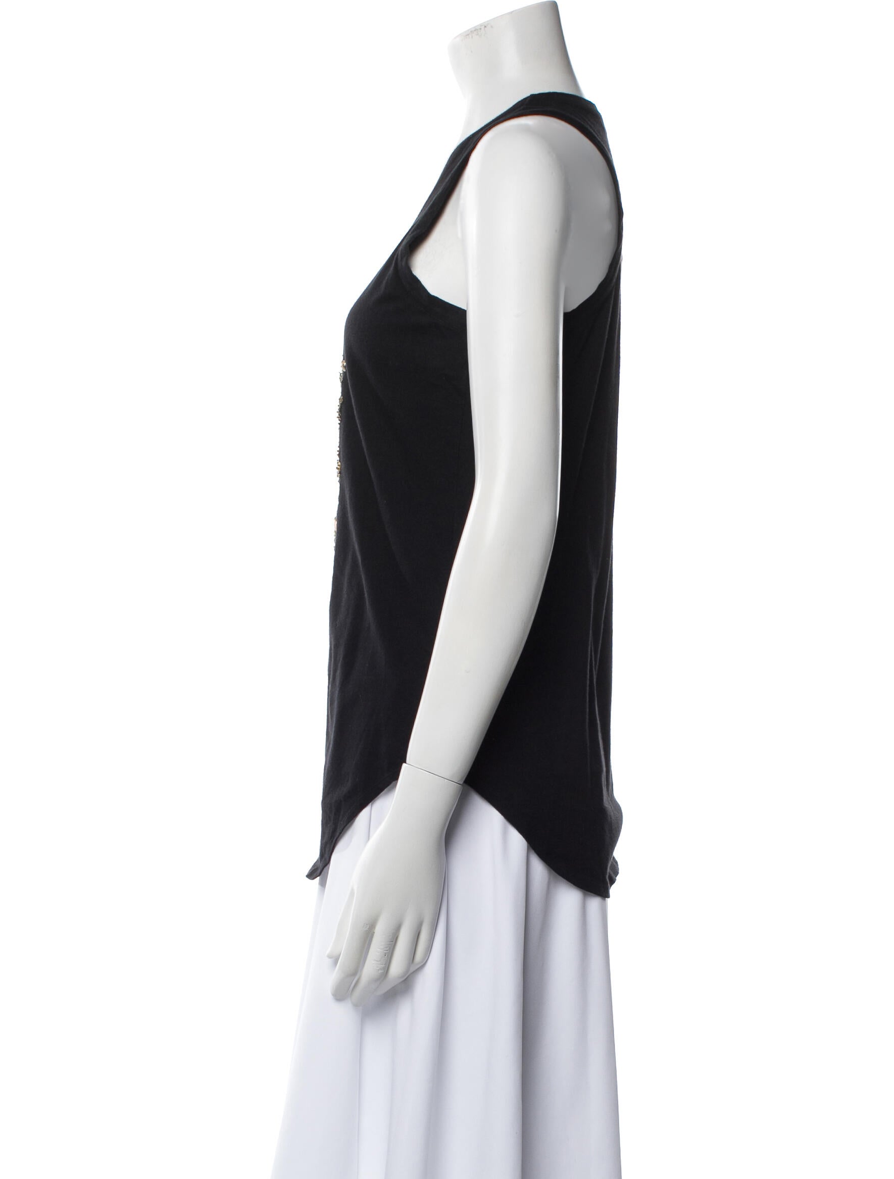 Alexander McQueen Graphic Print Scoop Neck Top