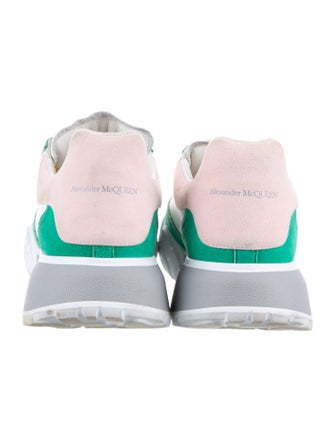 Alexander McQueen Leather Colorblock Pattern Athletic Sneakers