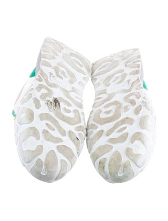 Alexander McQueen Leather Colorblock Pattern Athletic Sneakers