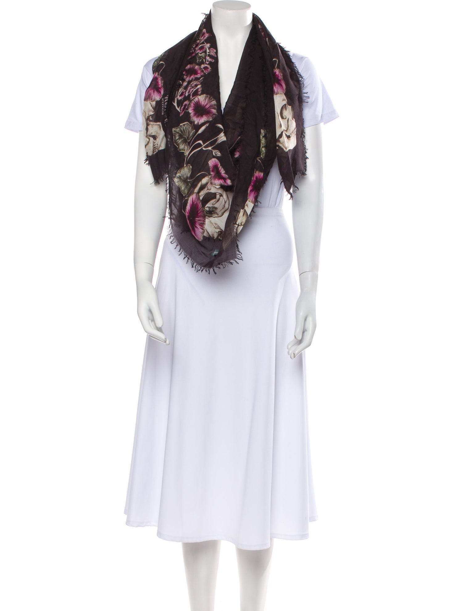 Alexander McQueen Silk Skull Scarf