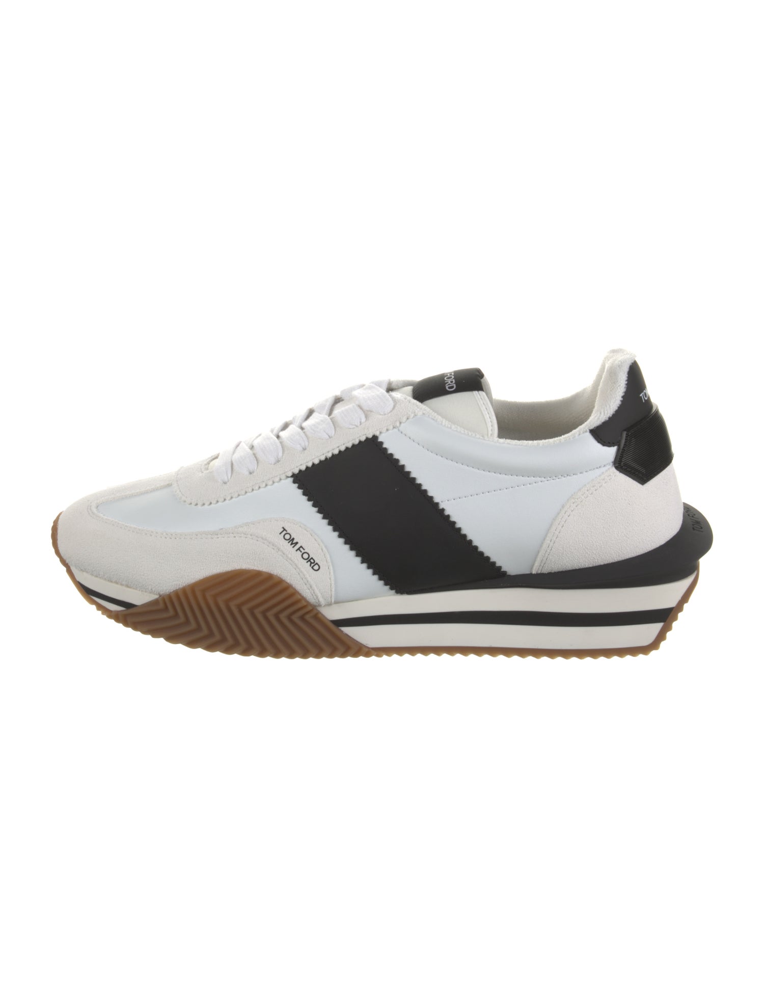 Tom Ford Leather Colorblock Pattern Athletic Sneakers