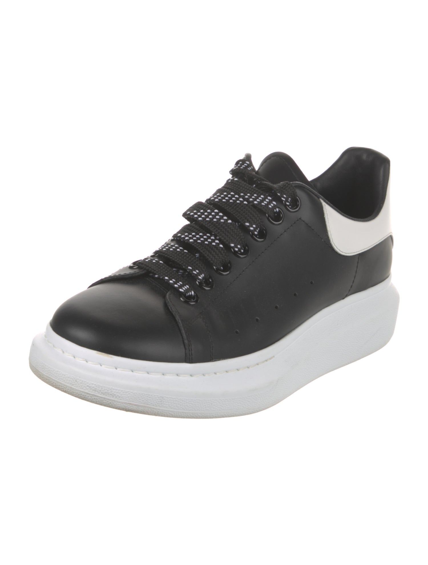Alexander McQueen Leather Printed Chunky Sneakers