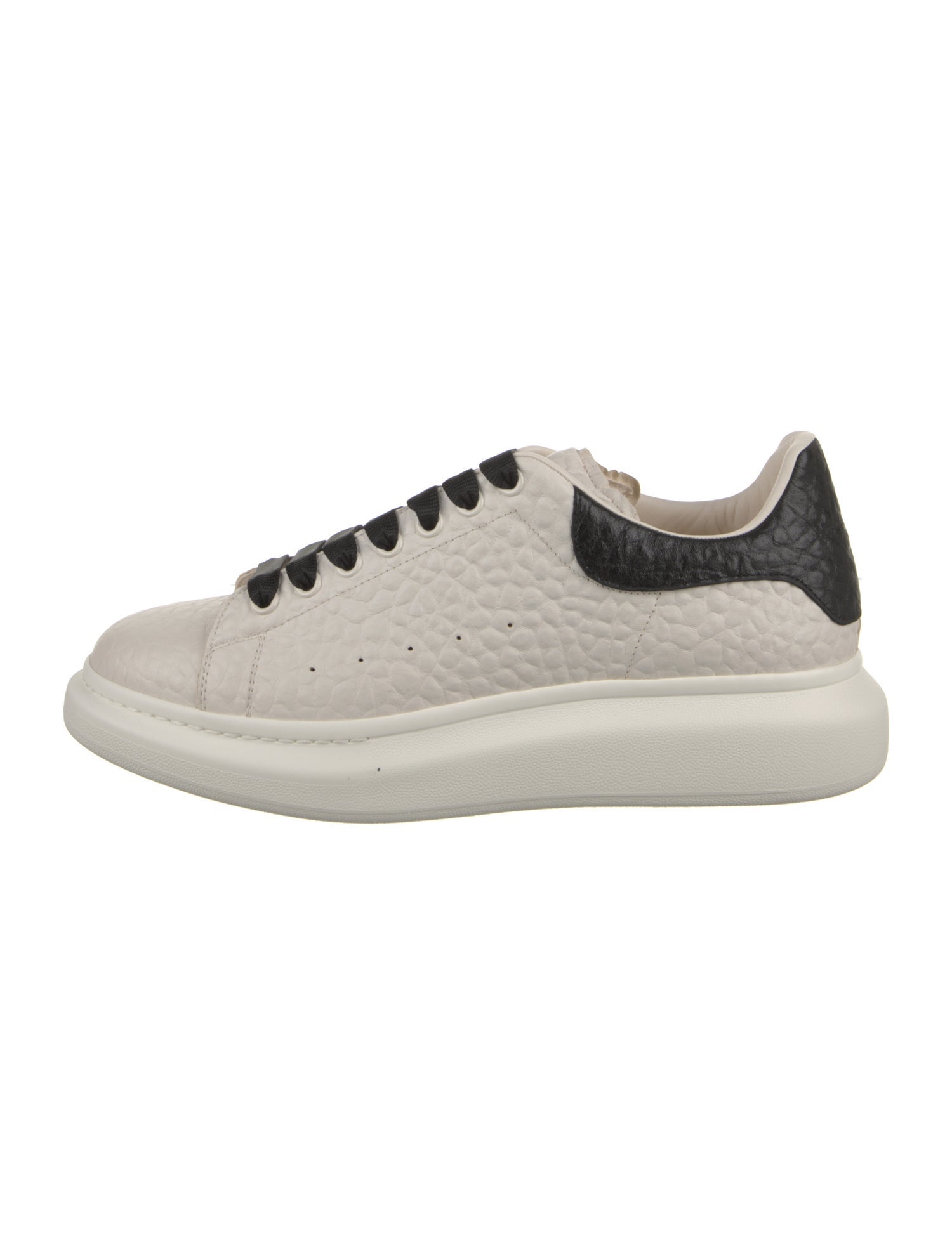 Alexander McQueen Leather Colorblock Pattern Chunky Sneakers