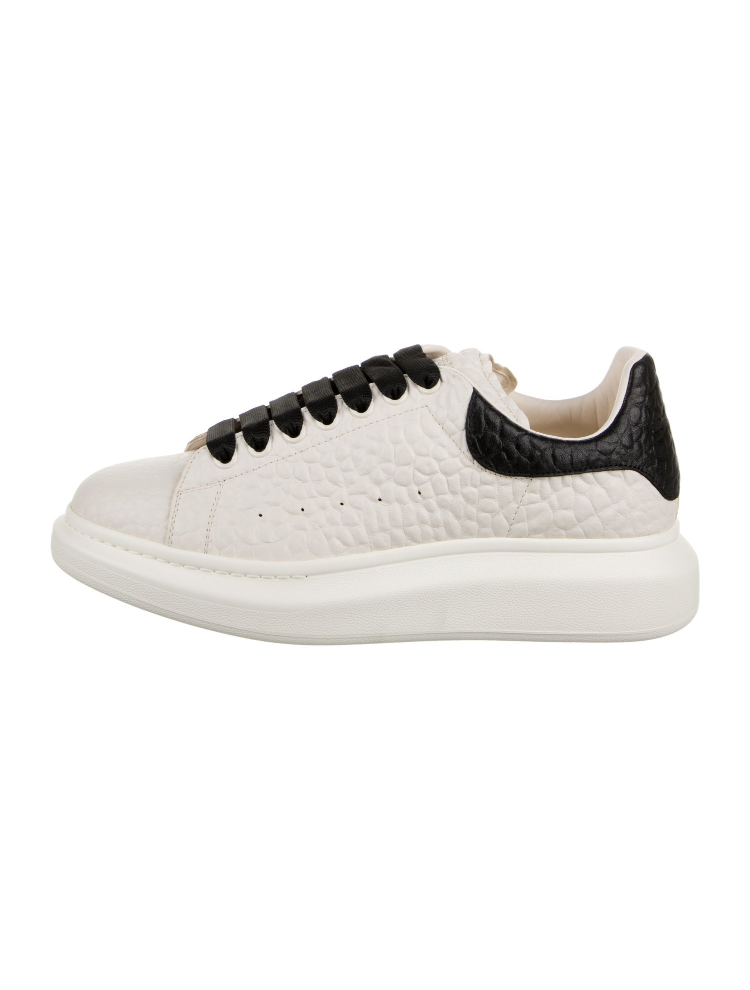 Alexander McQueen Leather Lasercut Accents Chunky Sneakers