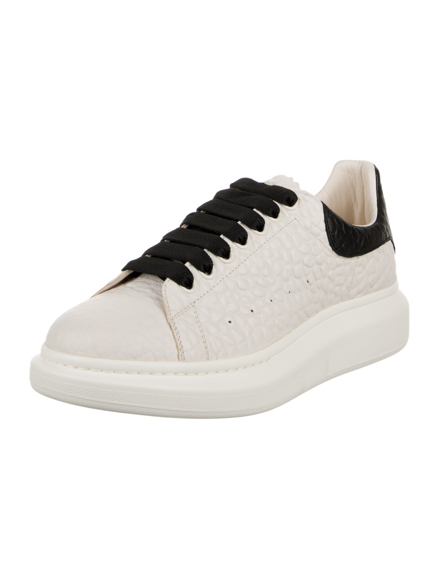 Alexander McQueen Leather Lasercut Accents Chunky Sneakers