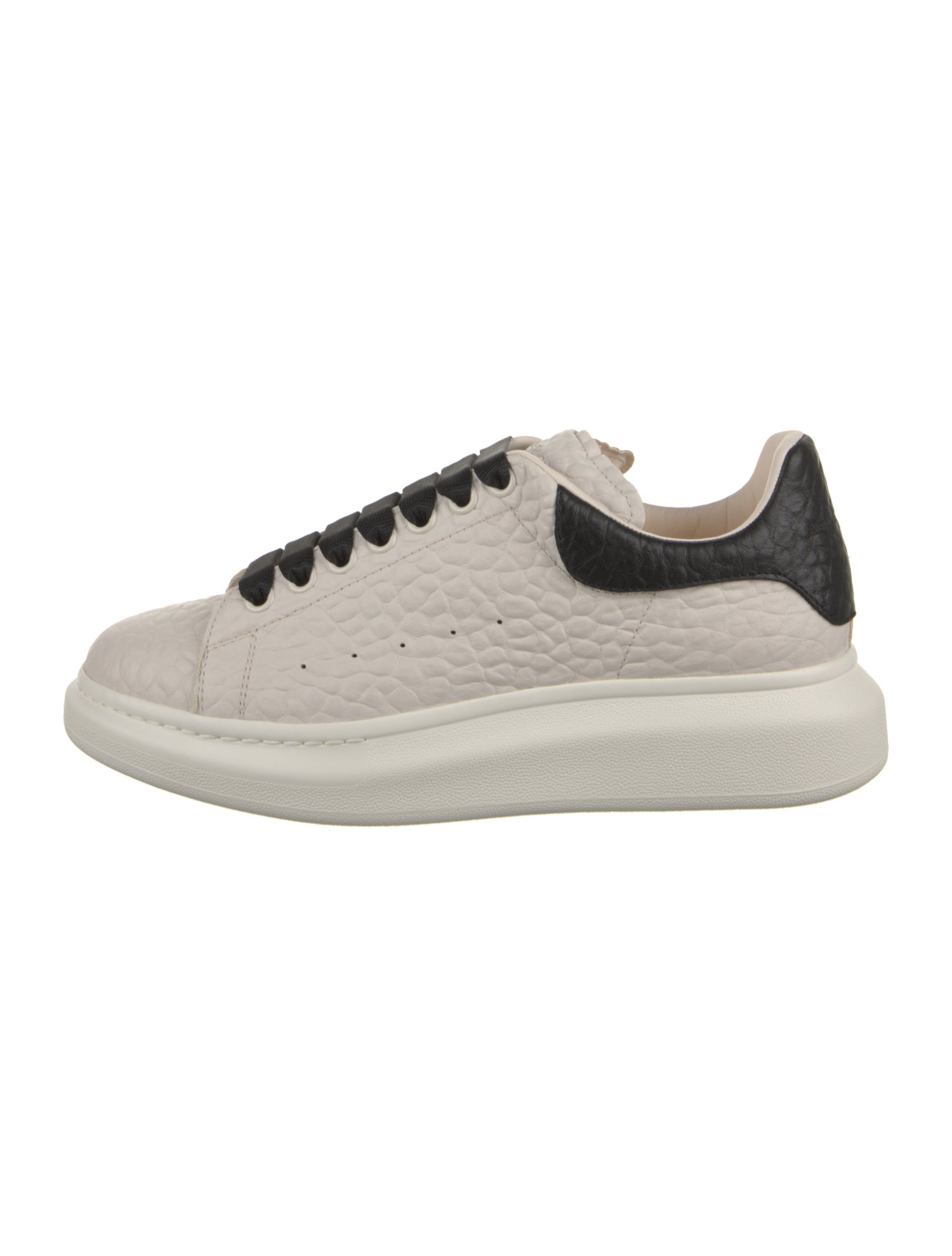 Alexander McQueen Leather Colorblock Pattern Chunky Sneakers