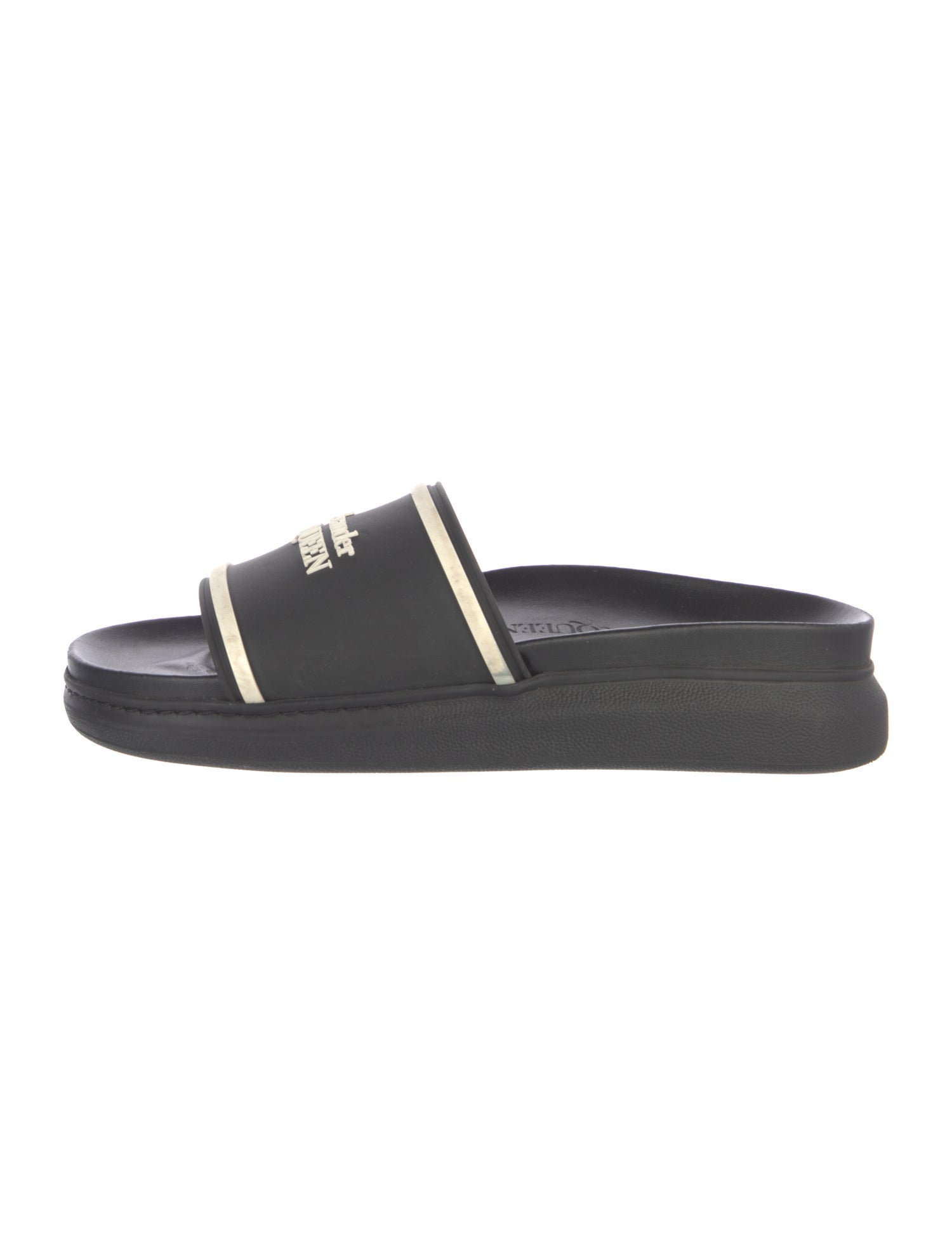 Alexander McQueen Rubber Graphic Print Slides