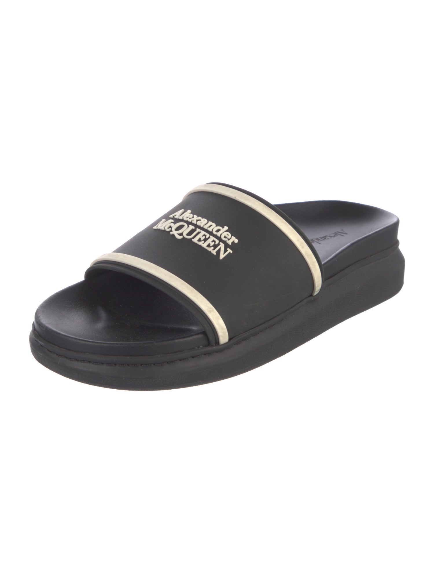 Alexander McQueen Rubber Graphic Print Slides
