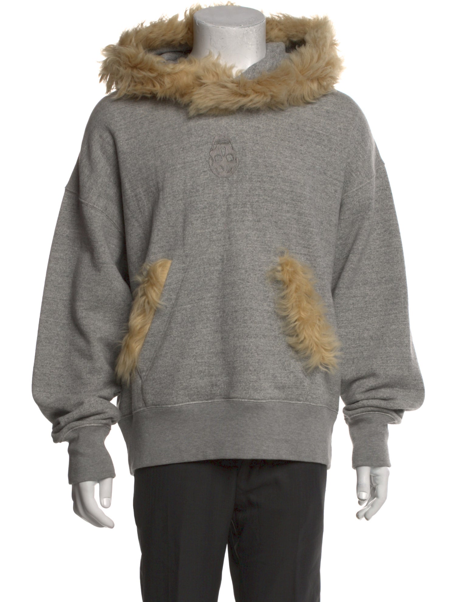 Alexander McQueen Colorblock Pattern Crew Neck Hoodie