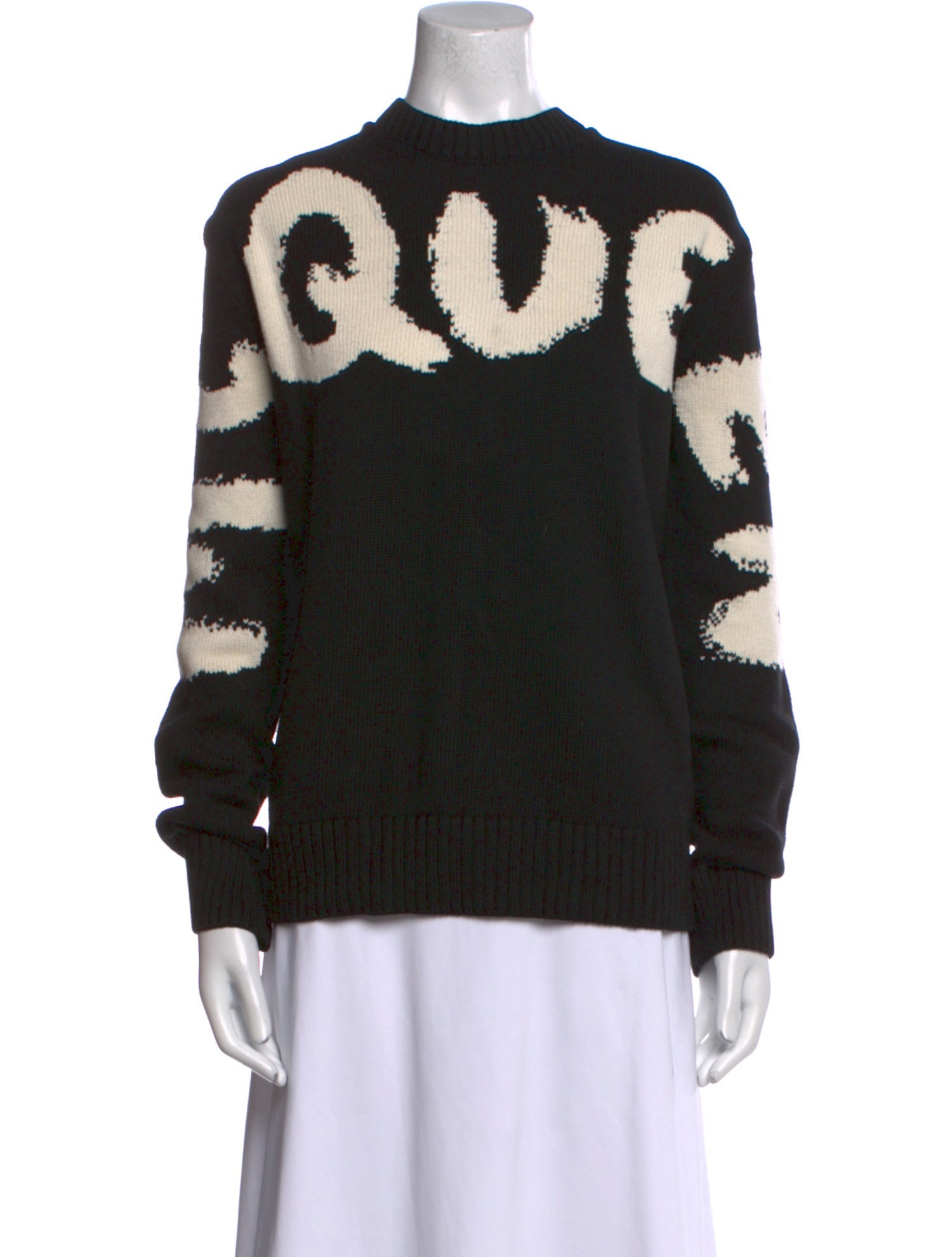 Alexander McQueen Striped Mock Neck Sweater