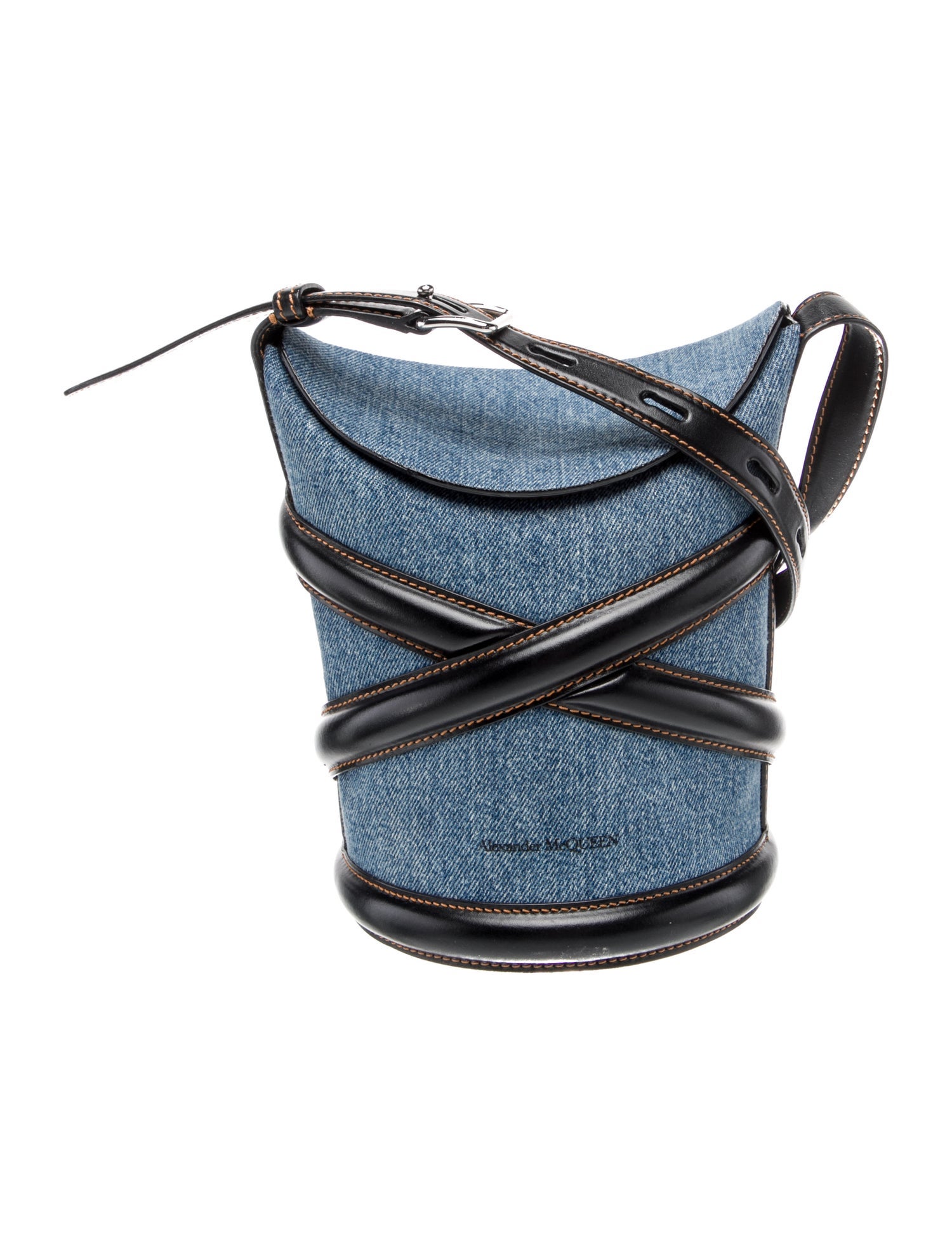 Alexander McQueen Denim Bucket Bag