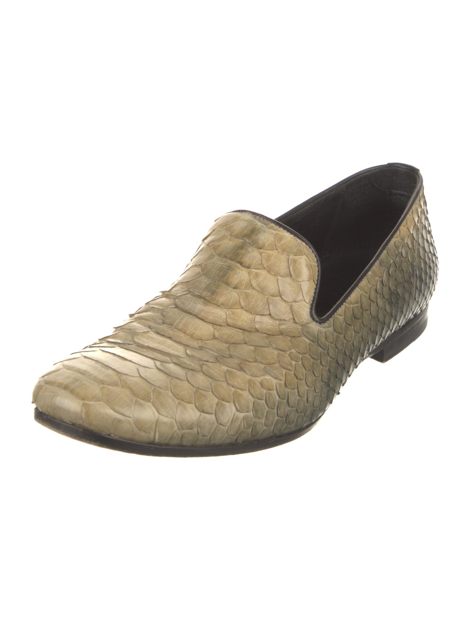 Alexander McQueen Python Animal Print Dress Loafers