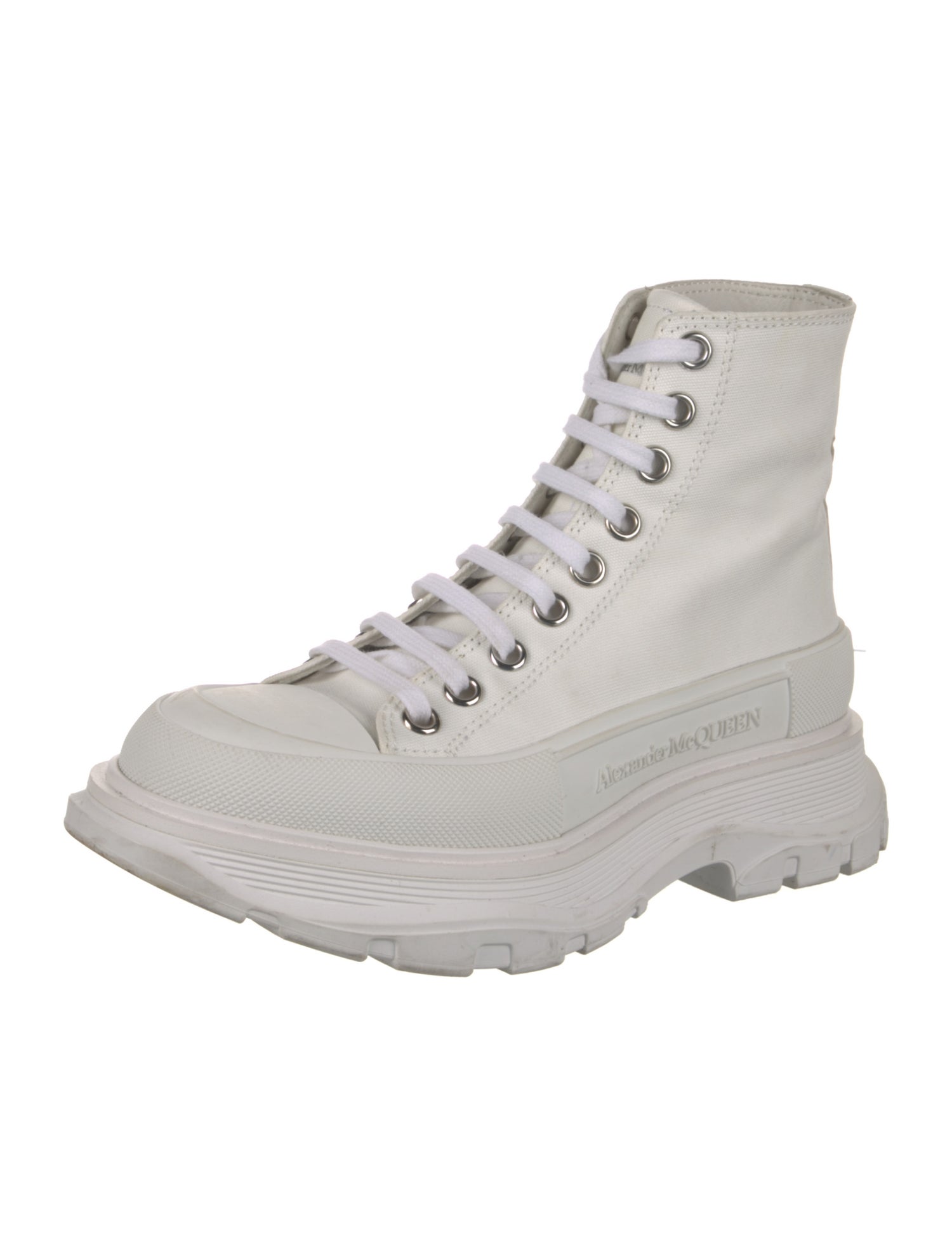 Alexander McQueen Canvas Combat Boots