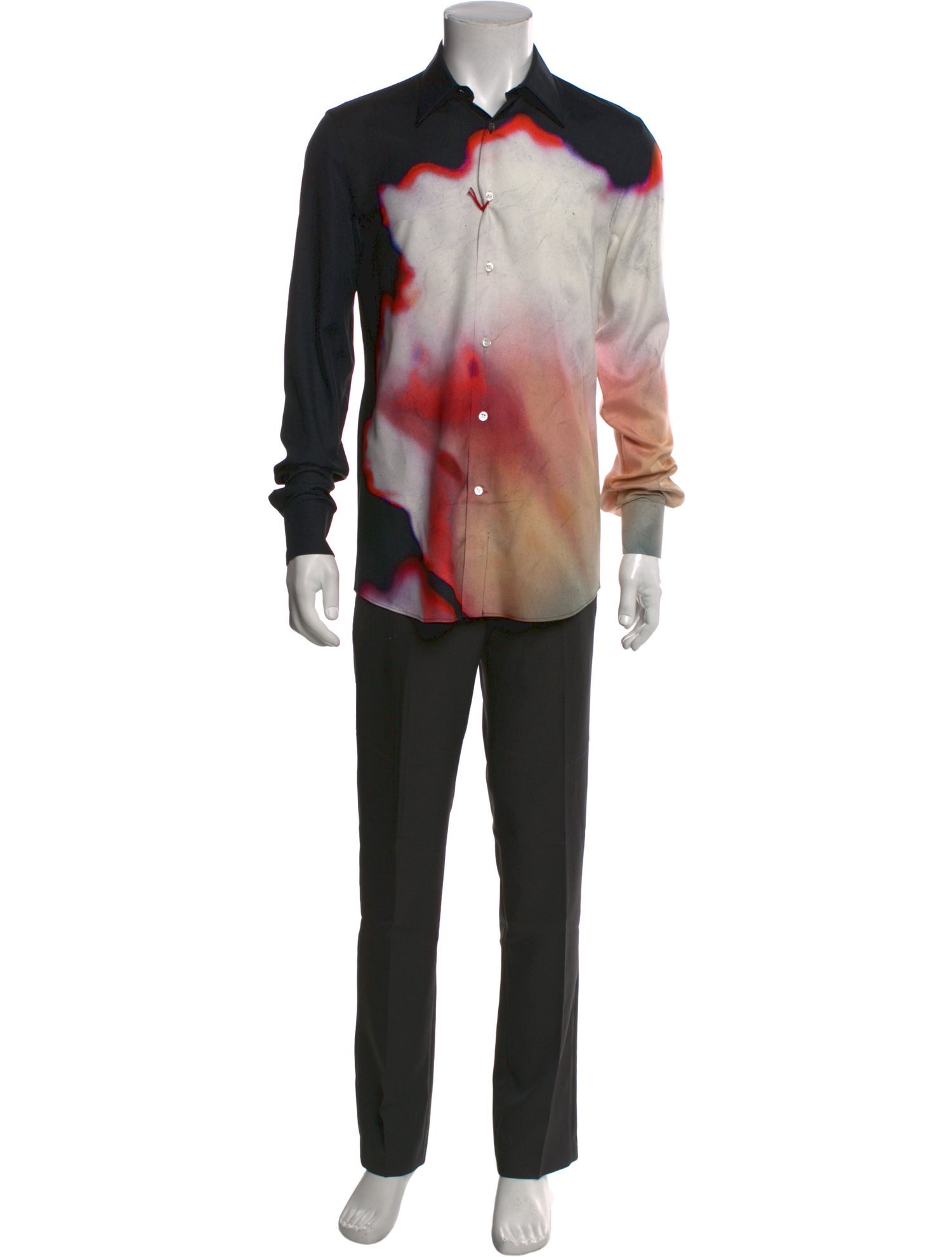 Alexander McQueen Silk Tie-Dye Print Shirt w/ Tags
