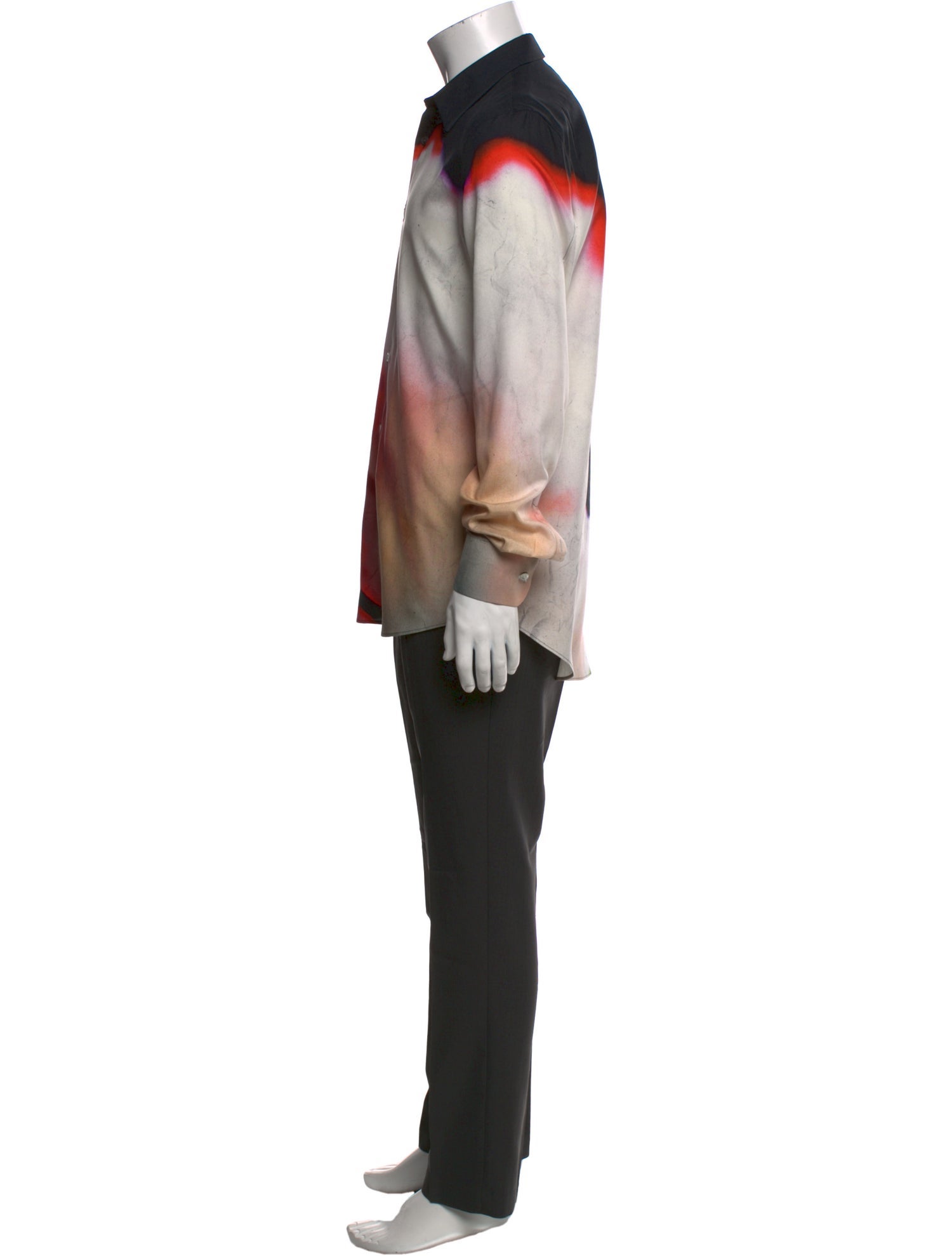 Alexander McQueen Silk Tie-Dye Print Shirt w/ Tags